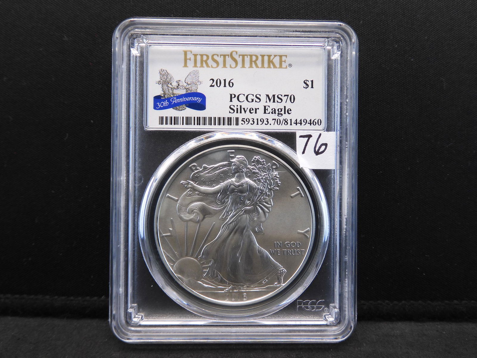 2016 PCGS MS70 1st Strike American Silver Eagle - (1 of 4)