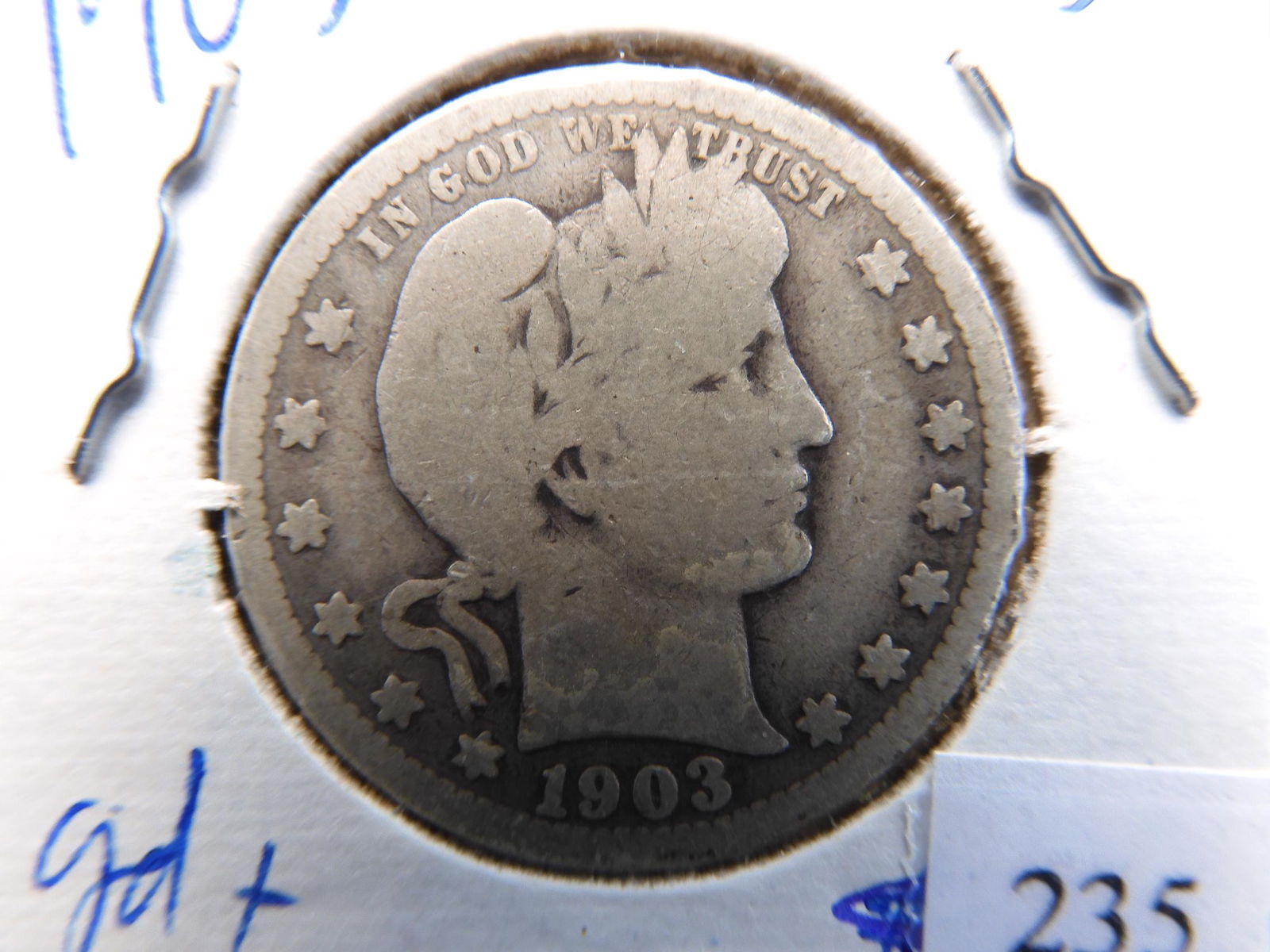1903-O Barber Silver Quarter - Nice Look! (1 of 3)