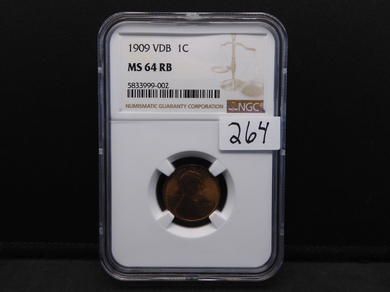 1909 VDB NGC MS64 RB Lincoln Wheat Penny Cent (1 of 4)