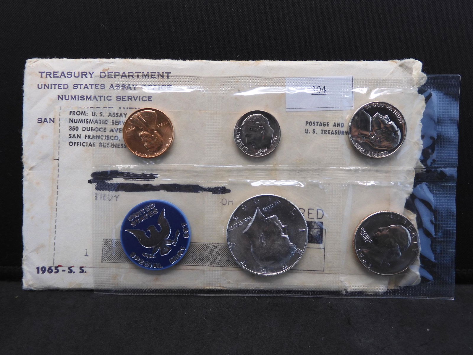 1965 Special Mint Set (SMS) W/ 40% Silver Half Dollar (1 of 3)