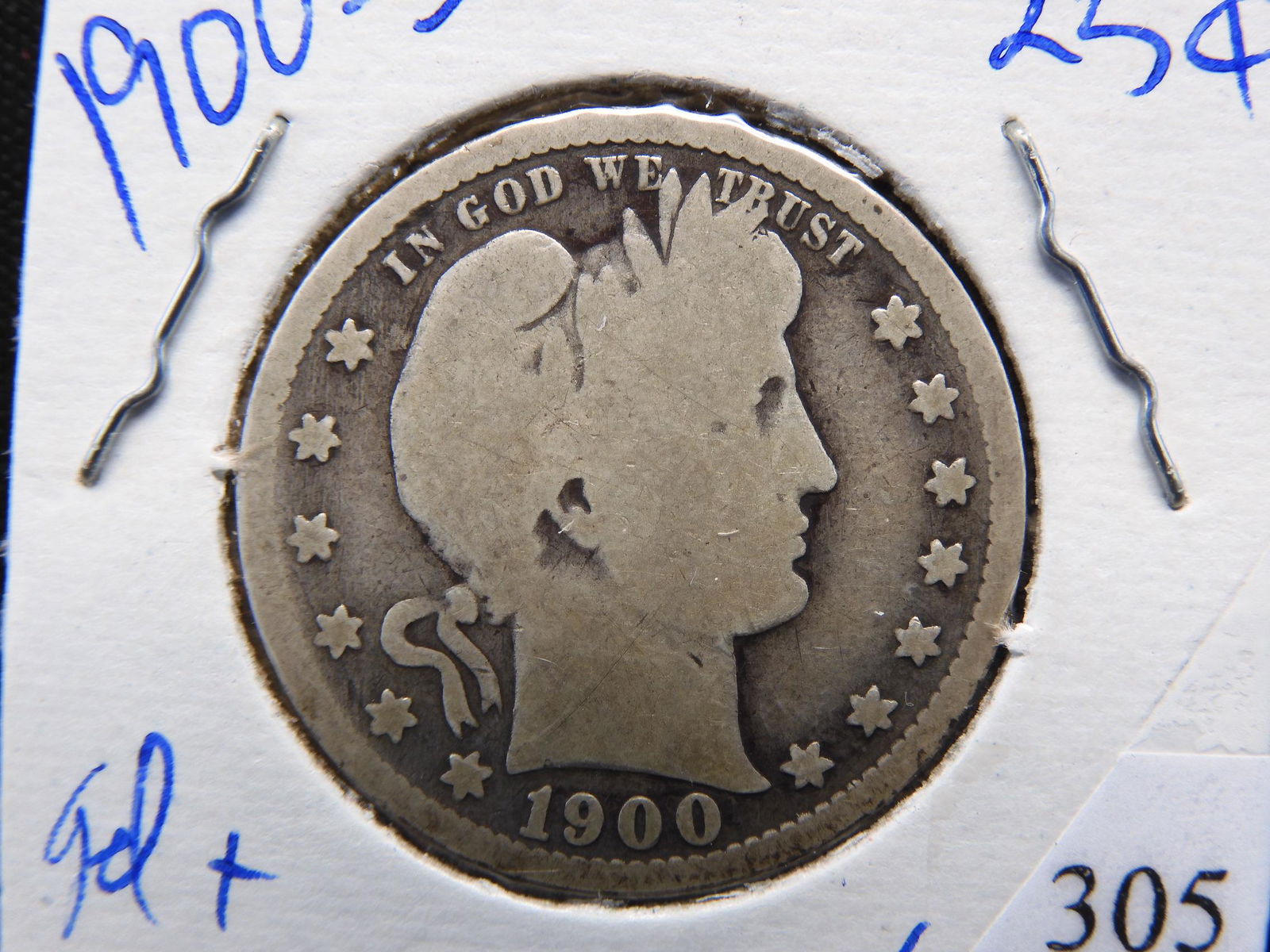 1900-S Barber Silver Quarter (1 of 3)