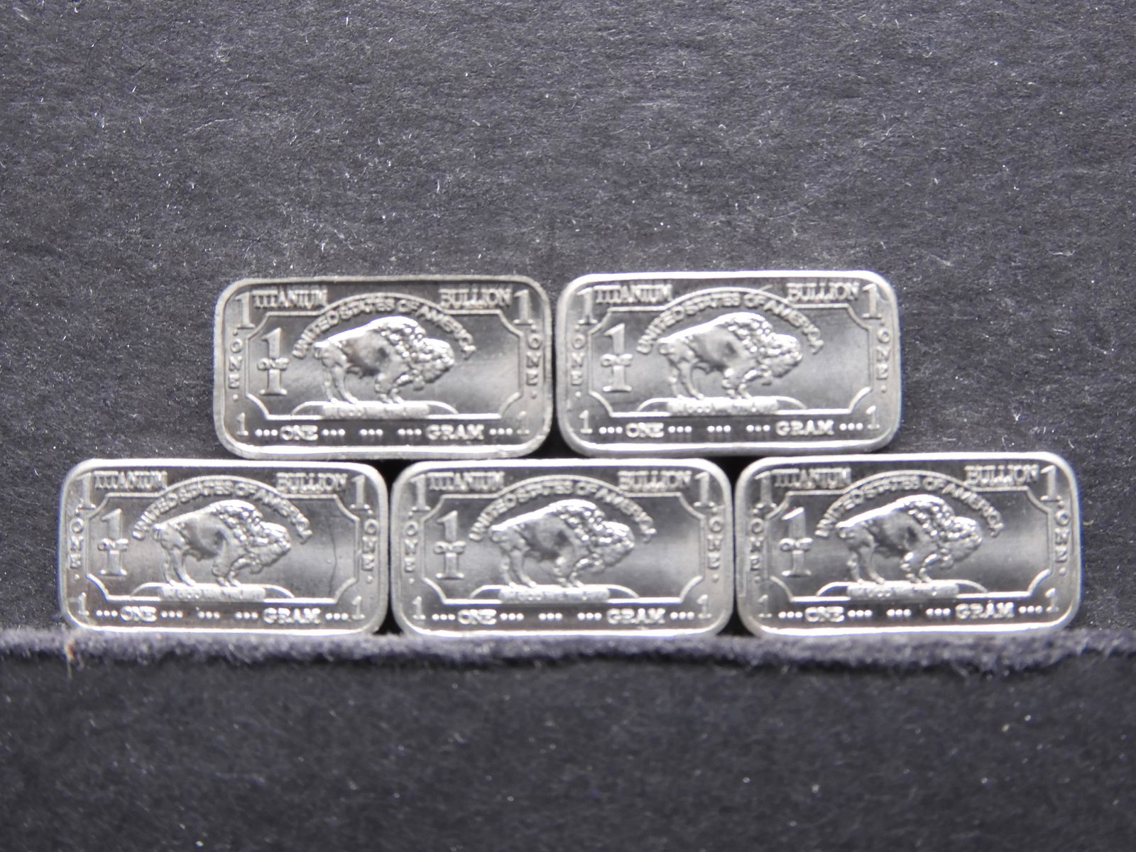 5 One Gram Titanium Bullion Bars (1 of 2)