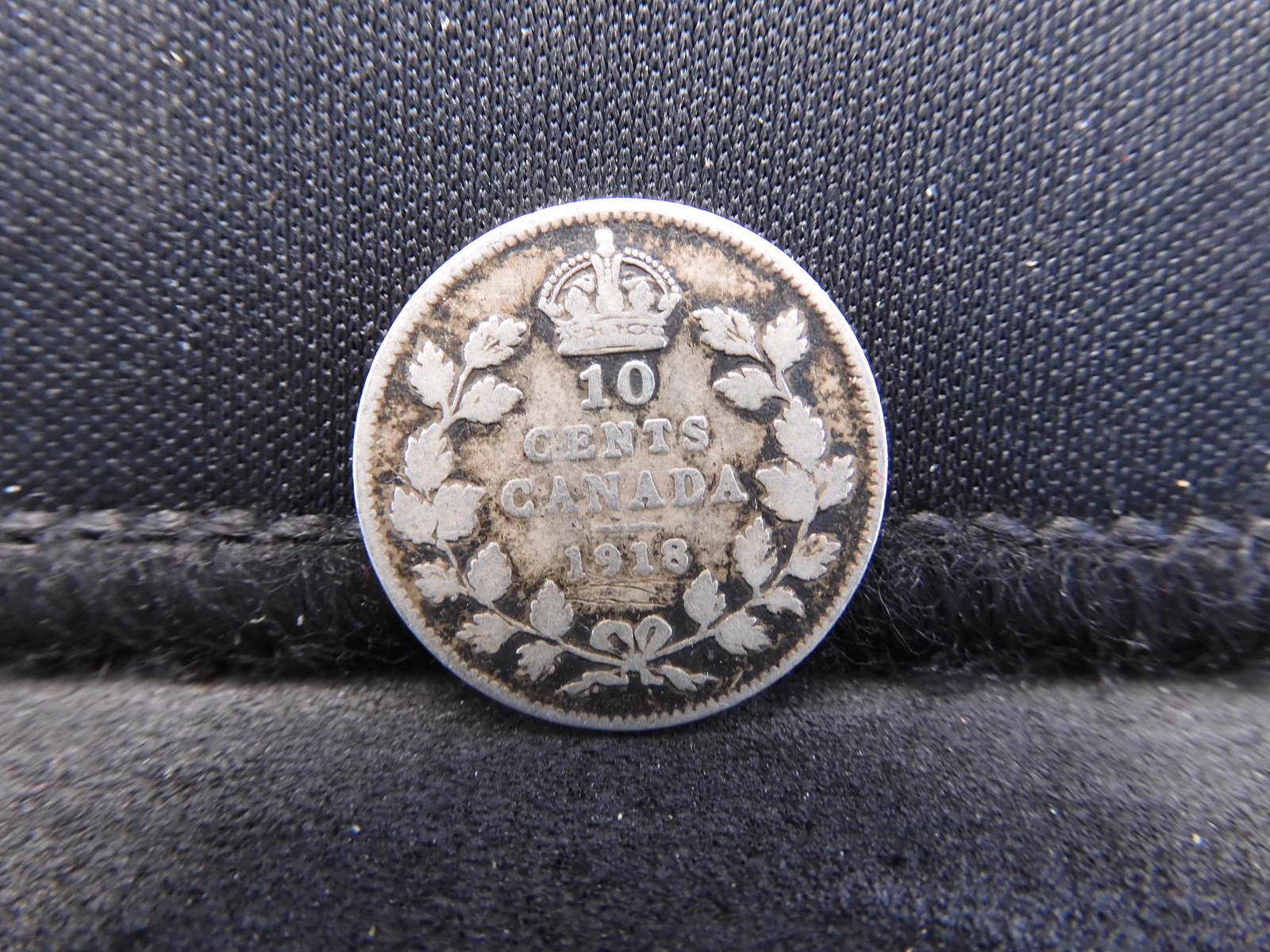 1918 Canadian XF Silver Dime: 1918 Canadian XF Silver Dime