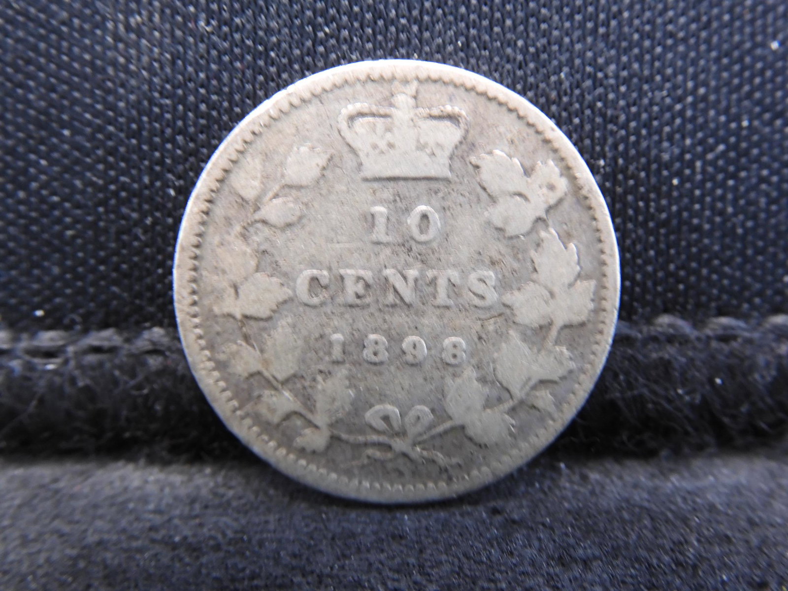 1898 VF Canadian Silver Dime: 1898 VF Canadian Silver Dime