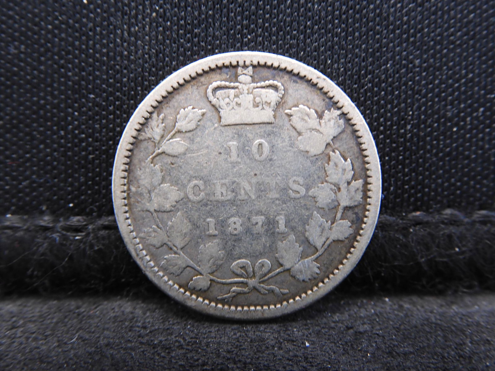 Rare 1871 VF Canadian Silver Dime (1 of 2)