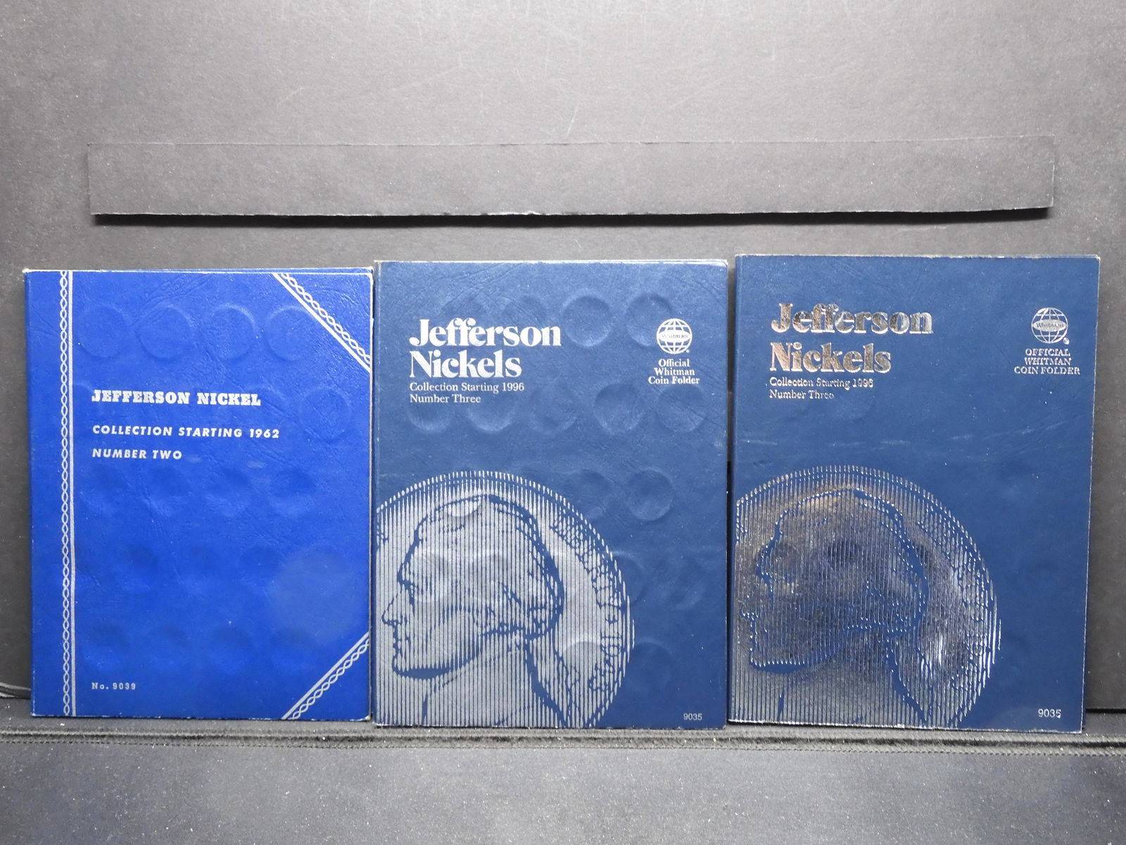 3 Whitman Jefferson Nickel folders with 73 Coins. These (1 of 19)