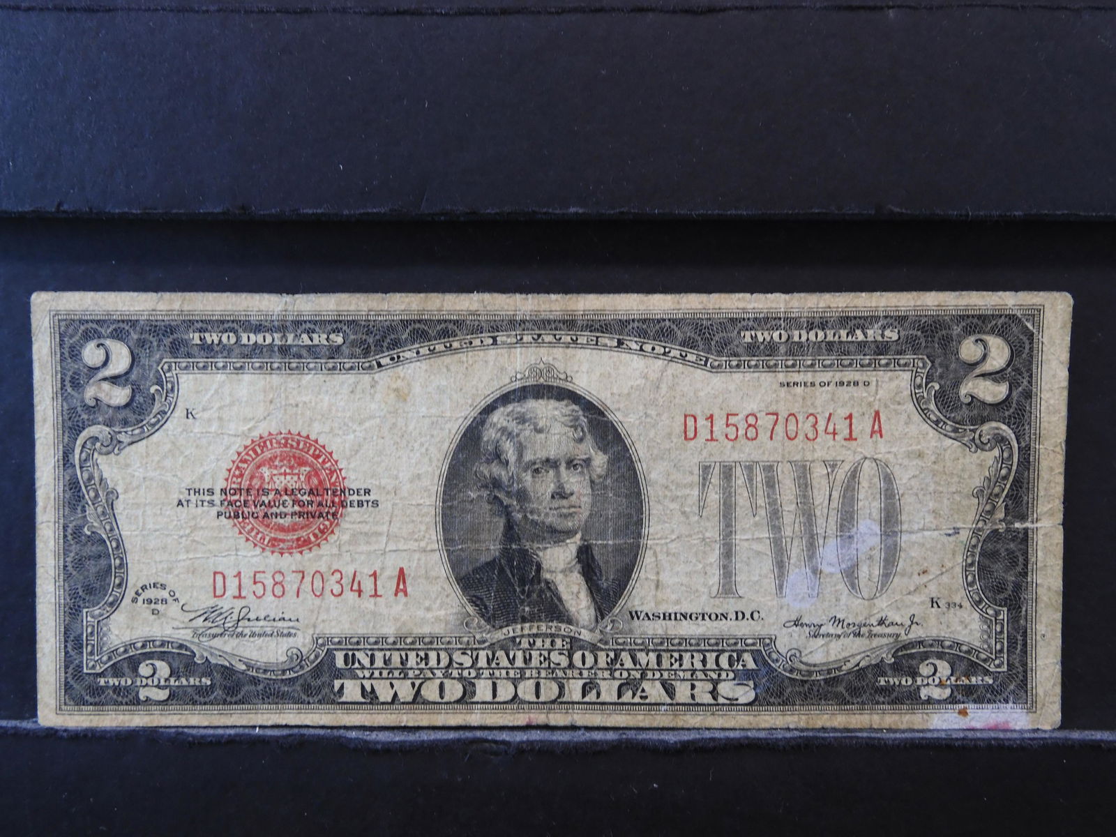 1928 D US 2 dollar Note (1 of 3)