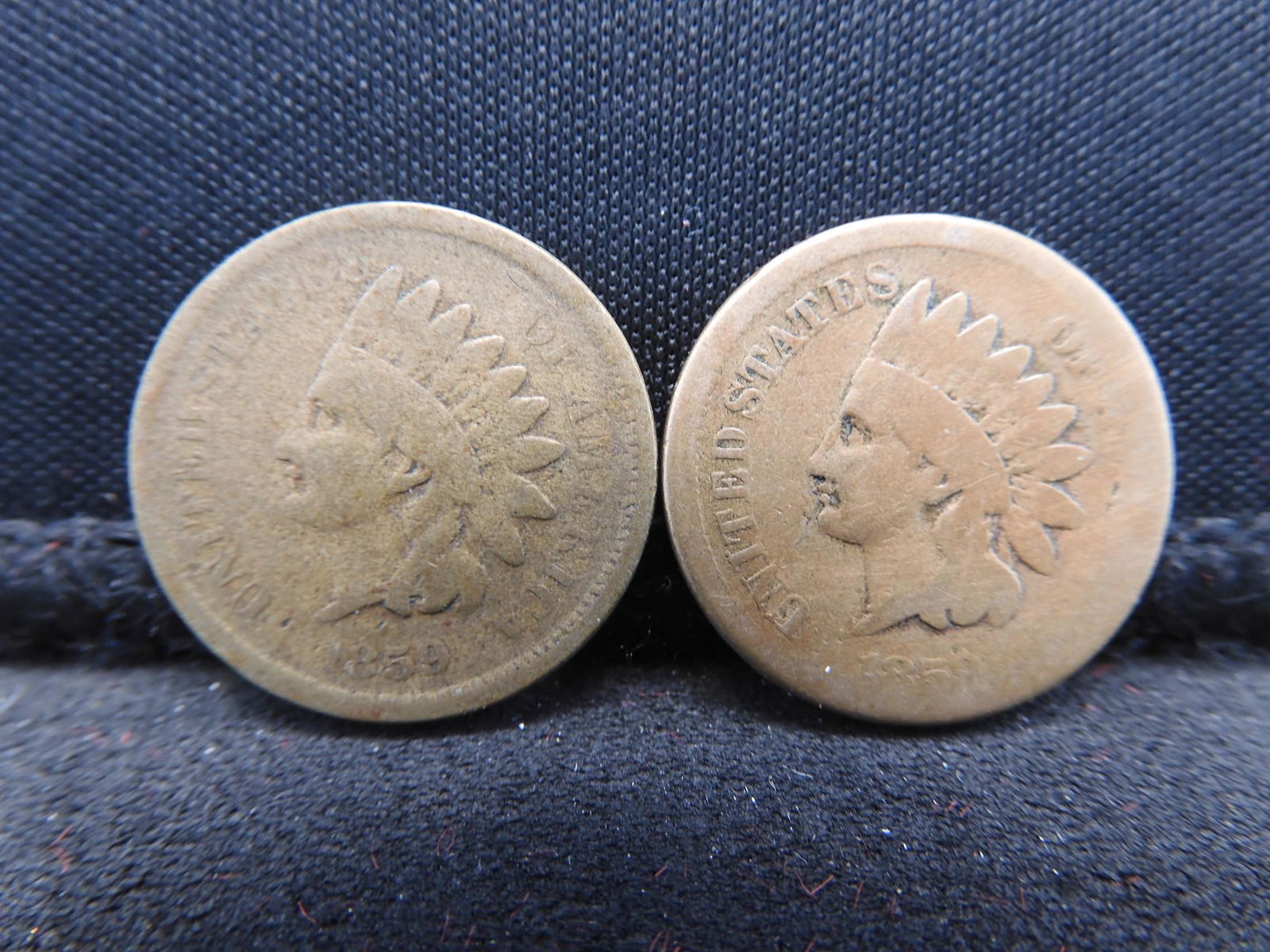 (2) Better Date 1859 Indian Head Cents (1 of 2)