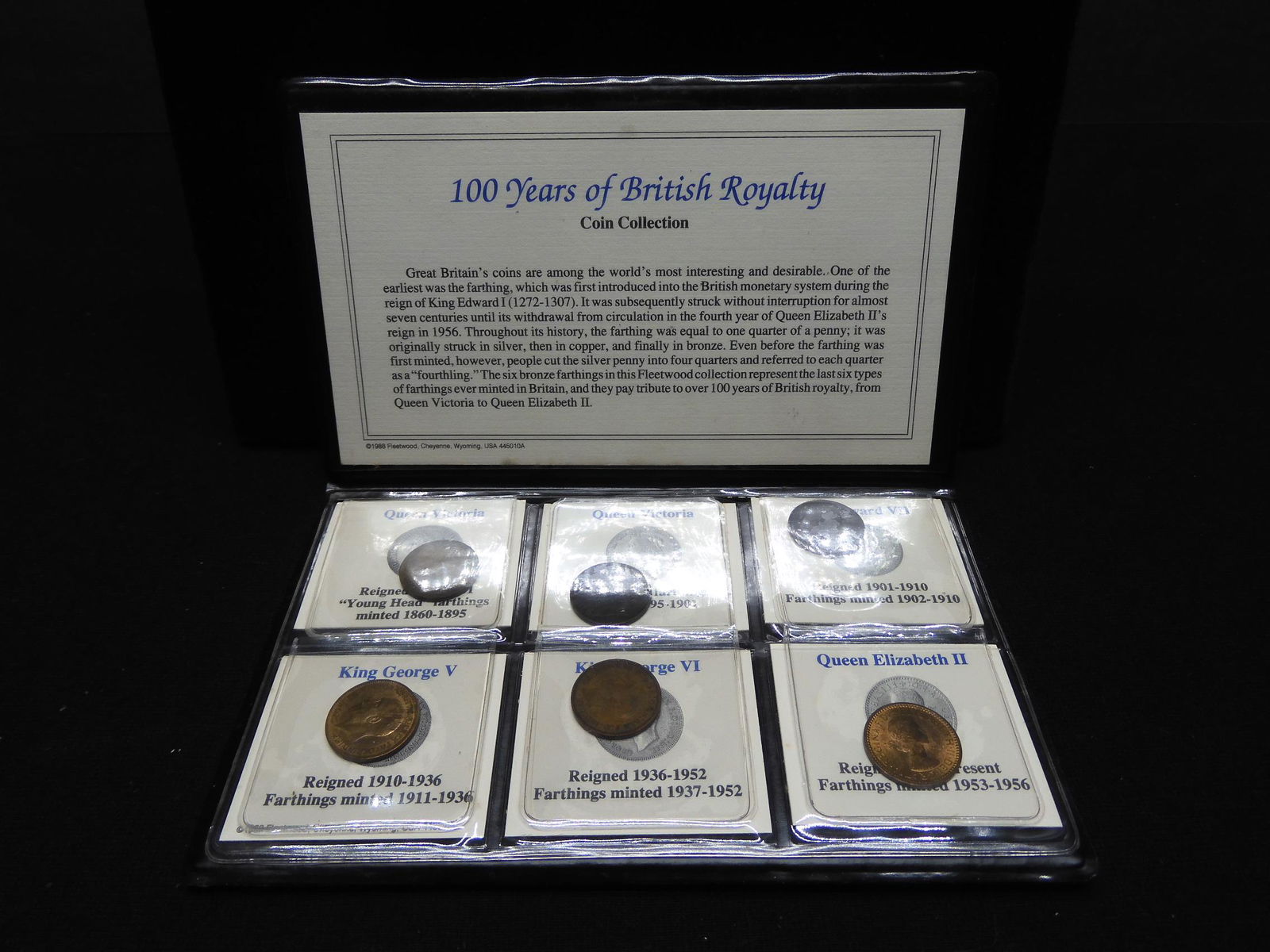 British Farthing 6-Coin Type Set 1860-1956.  100 Years (1 of 3)