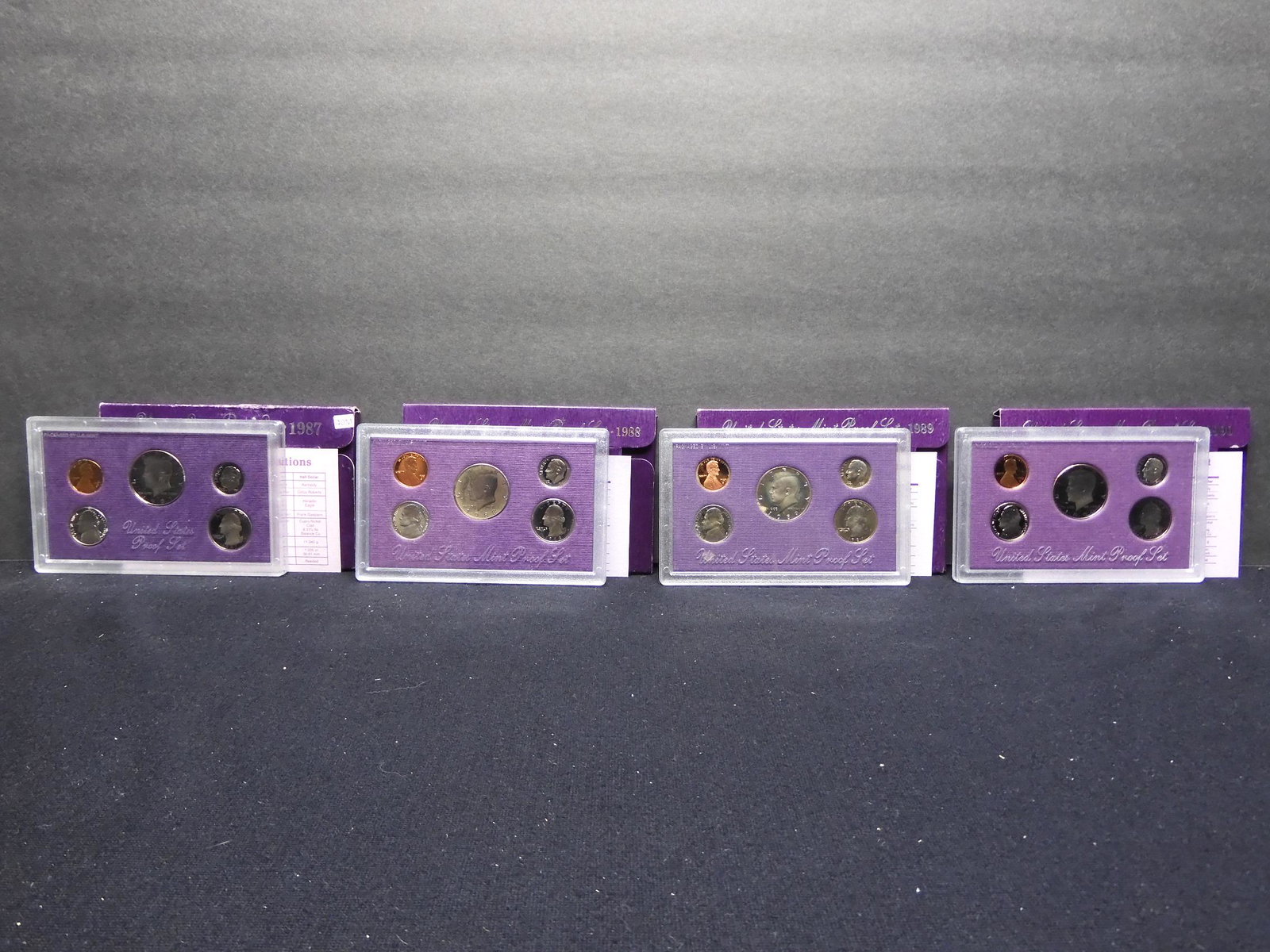 Run of 4 1987 1988 1989 1990 Proof Sets With Original (1 of 13)