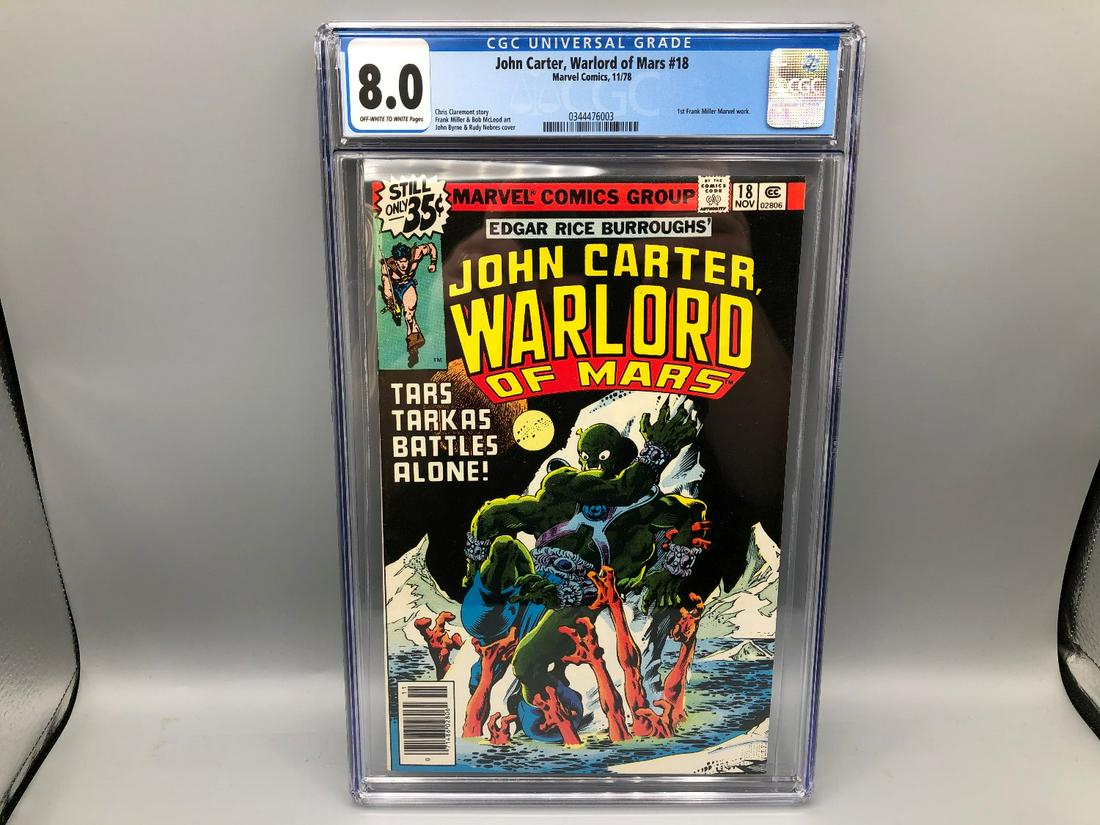 John Carter, Warlord of Mars #18 CGC 8 - 1st Frank: John Carter, Warlord of Mars #18 CGC 8 - 1st Frank Miller Marvel Work