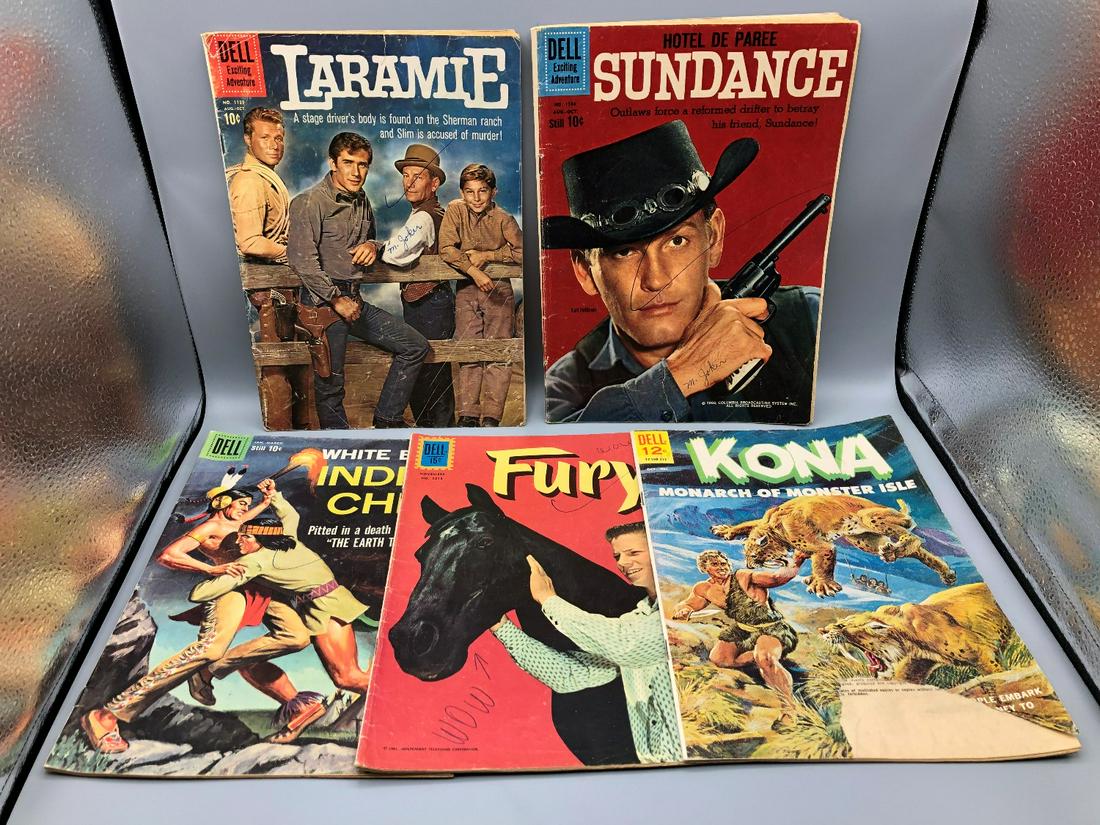 Lot of 5 Dell Comics - Laramie, Sundance, Kona, Fury, (1 of 4)