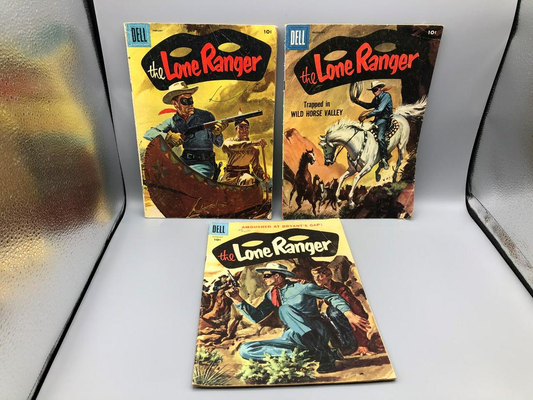 Lot of 3 Lone Ranger Dell Comics - lower grade (1 of 5)