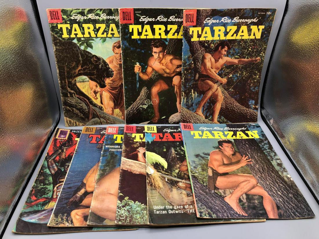 Lot of 9 Dell Tarzan Comics - lower grade condition (1 of 10)