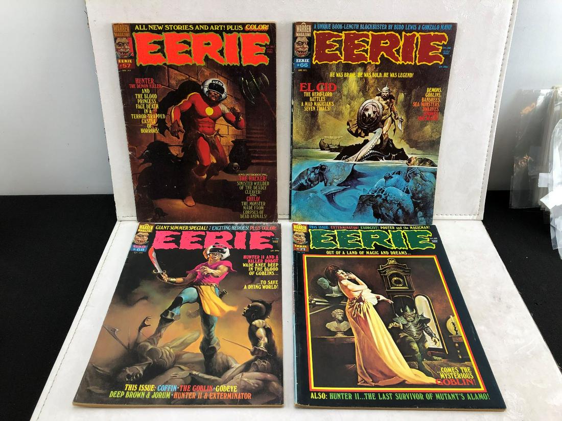 Eerie #57, 66, 68, 71 - Warren Publishing: Eerie #57, 66, 68, 71 - Warren Publishing
