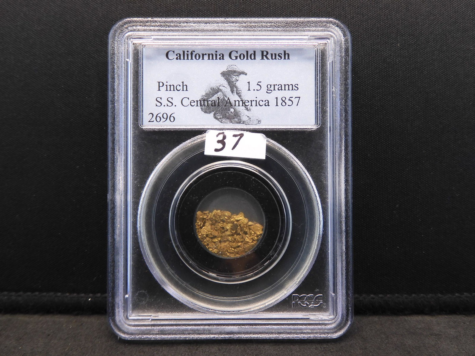 California Gold Rush 1.5 Grams 1857 S.S. Central: California Gold Rush 1.5 Grams 1857 S.S. Central America