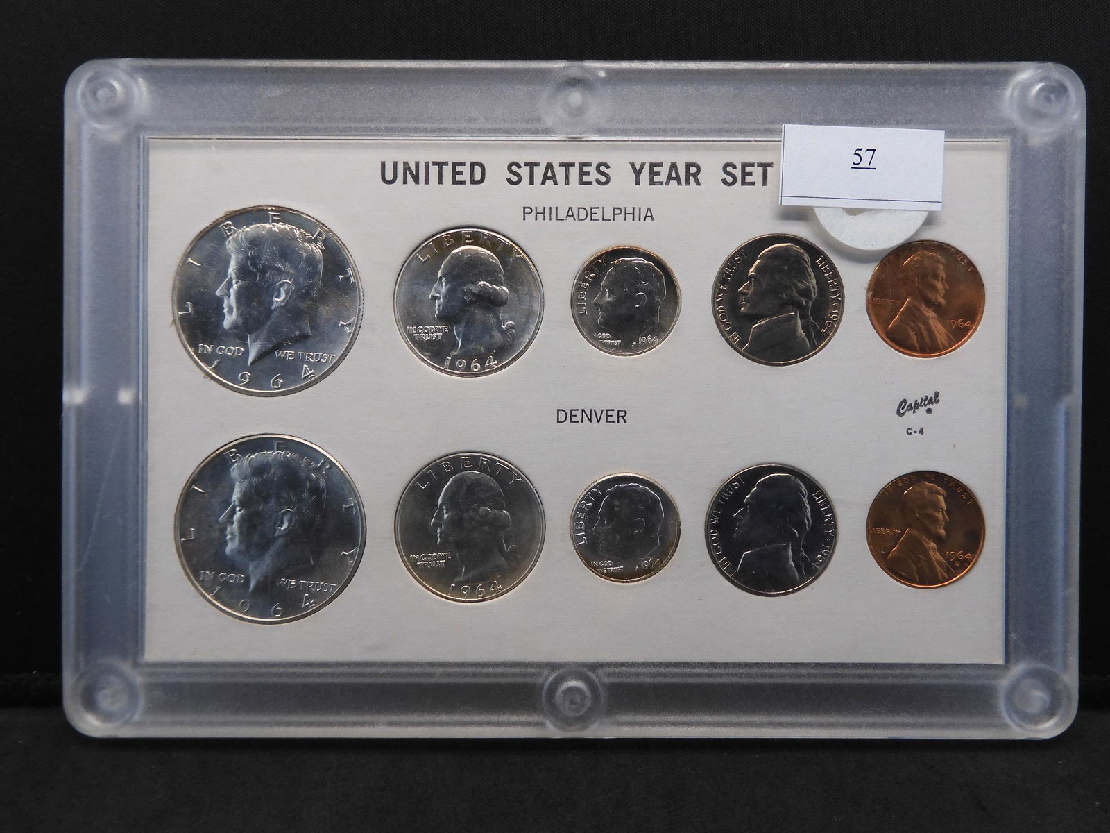 1964 U.S. Year Set - Philadelphia & Denver in Plastic (1 of 2)