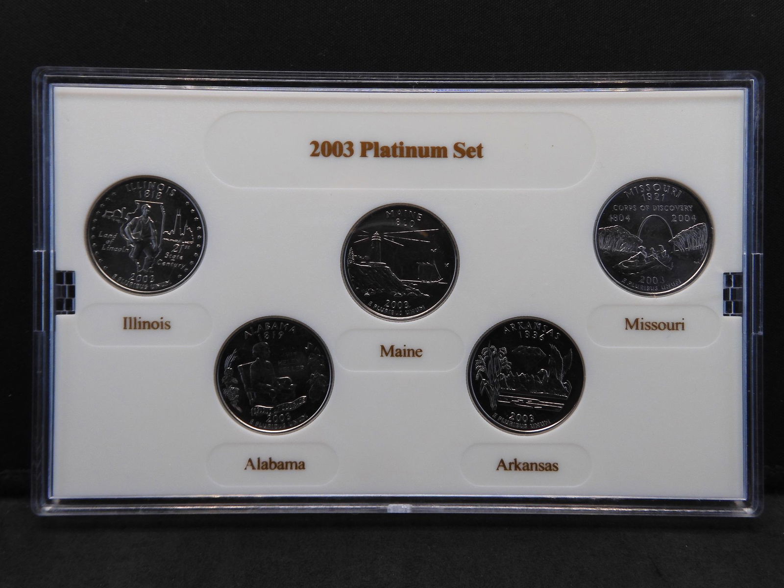 2003 Platinum Plated Statehood Quarter Set (1 of 4)