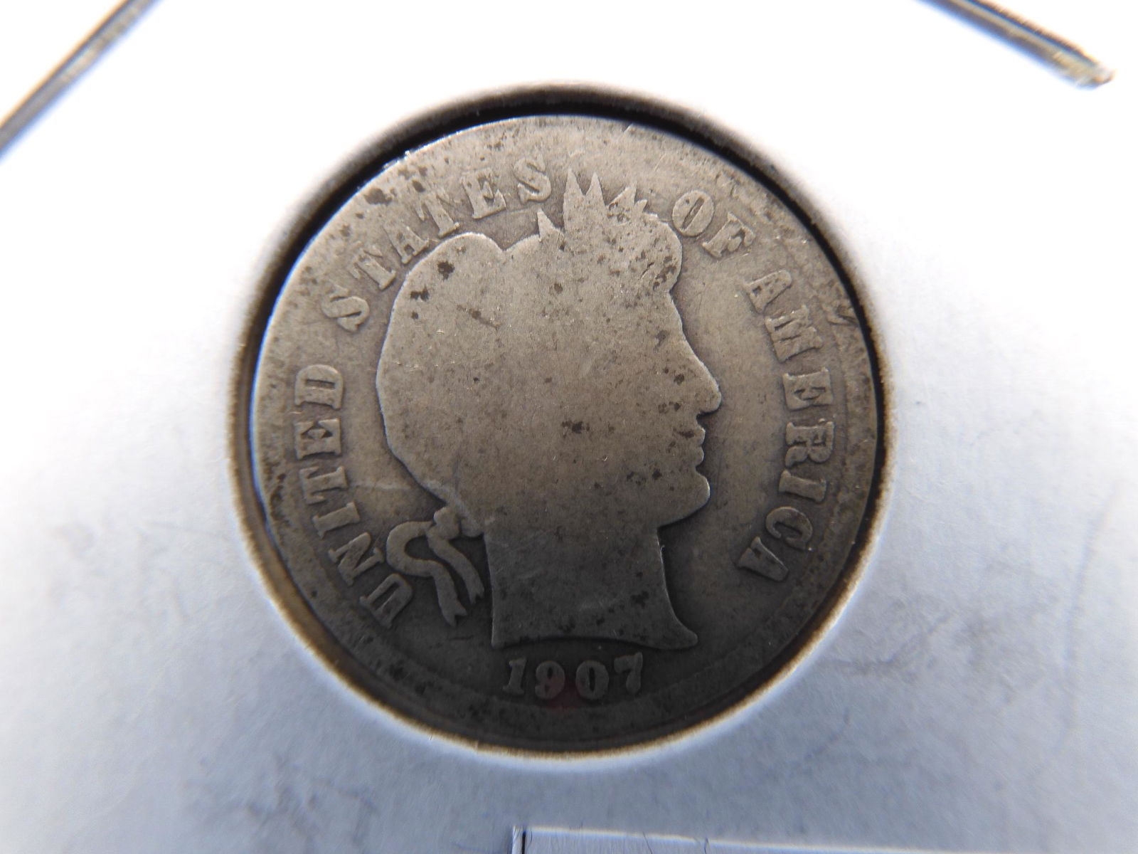 1907 Barber Silver Dime - Some Wear (1 of 3)