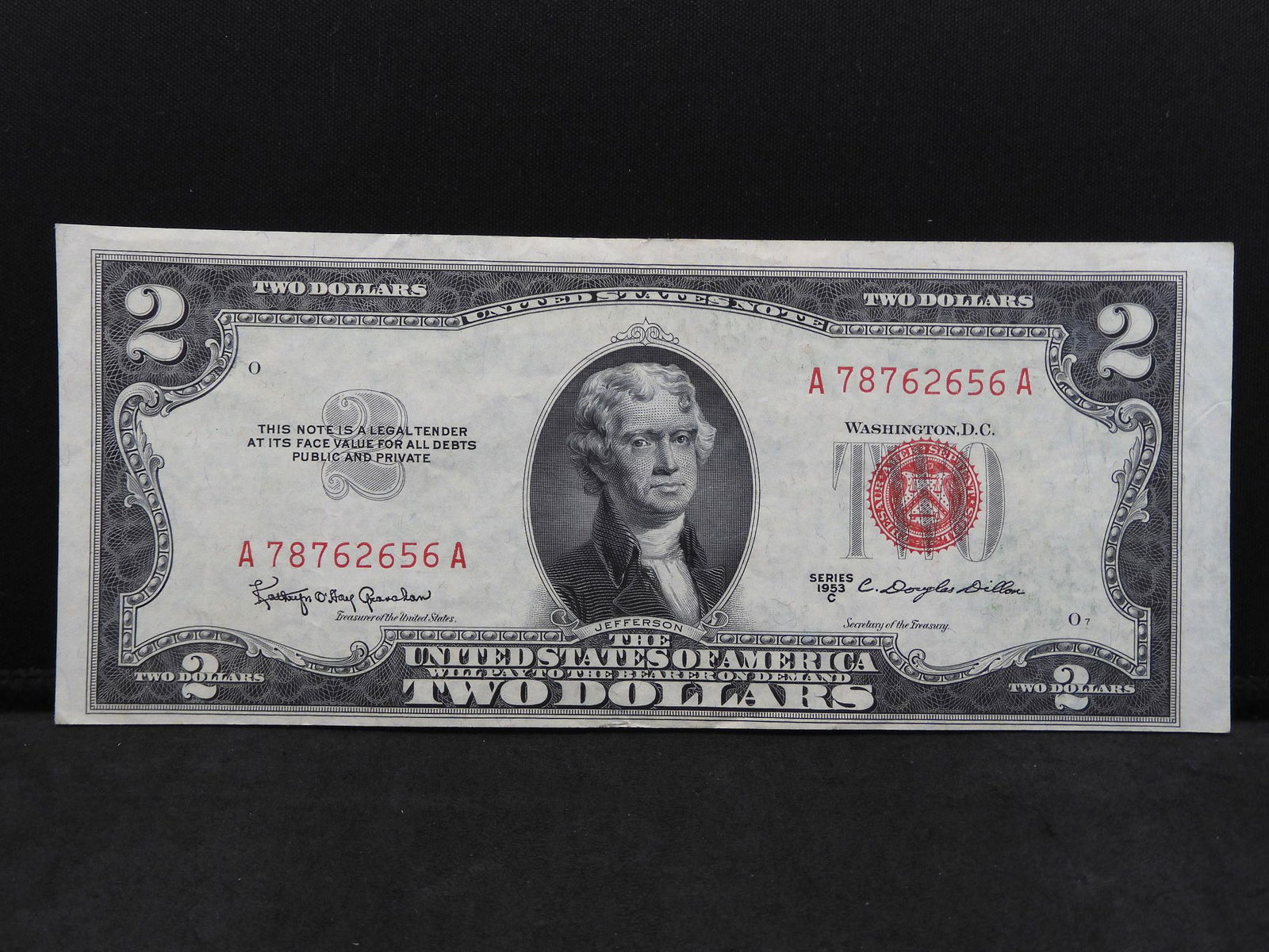 Series 1953-C  U.S. $2.00 Red Seal Note - Crisp (1 of 3)