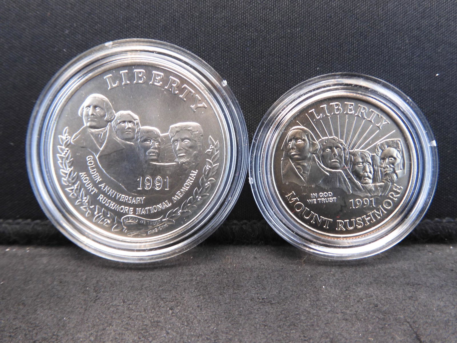 1991 Mt. Rushmore 2 Coin Uncirculated Set OGP (1 of 4)