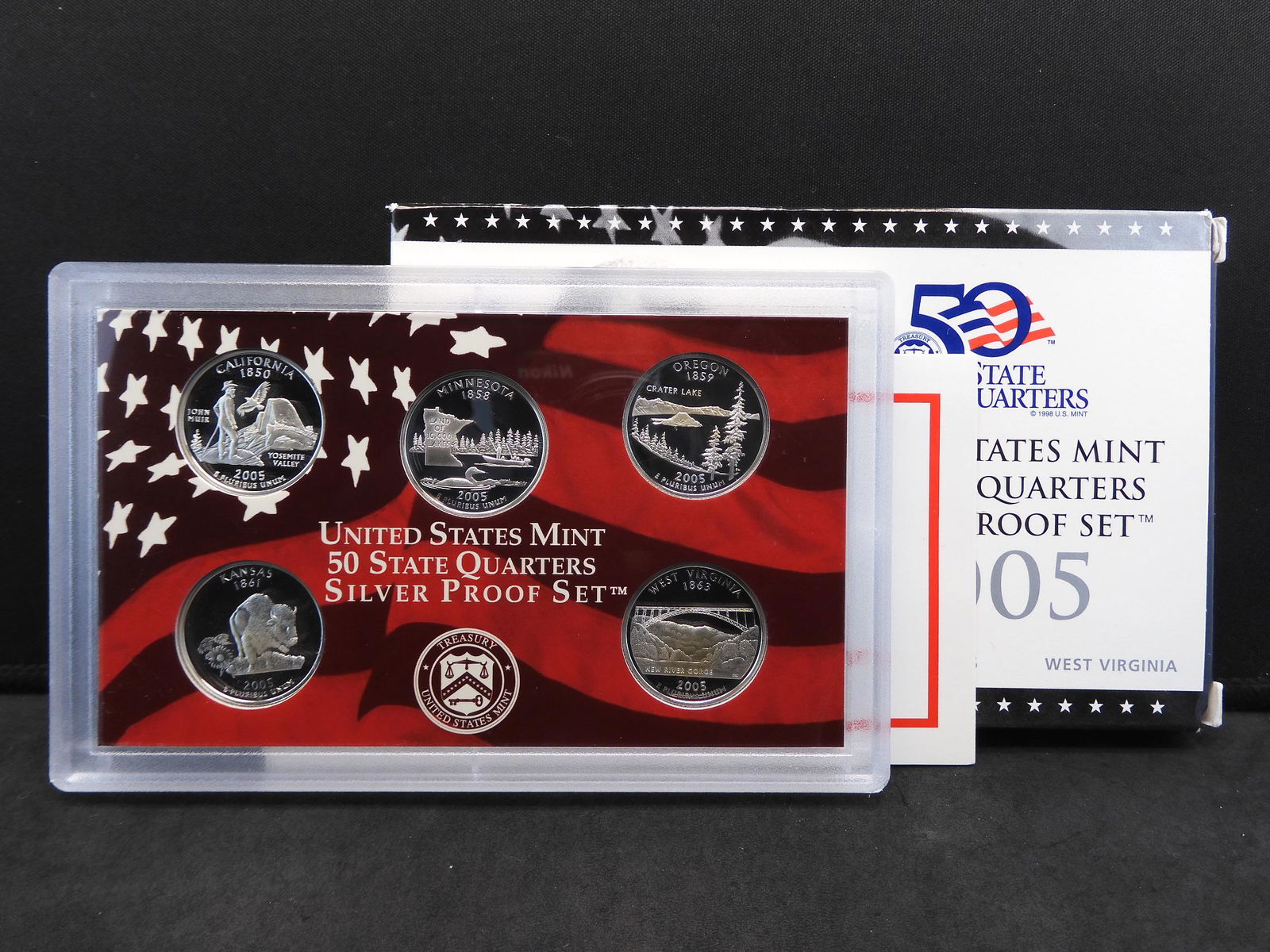 2005-S State Quarters Silver Proof Set:  CA, MN, OR, (1 of 4)