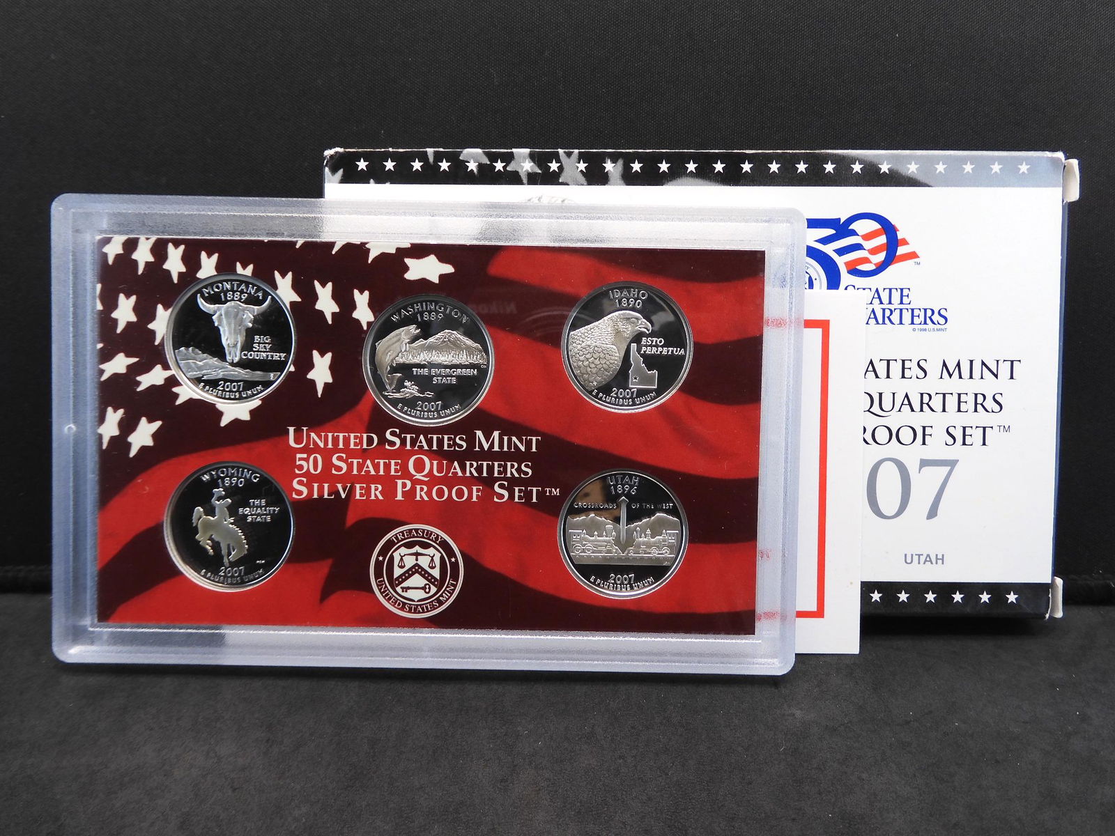2007-S State Quarters Silver Proof Set:  Montana, WA, (1 of 4)