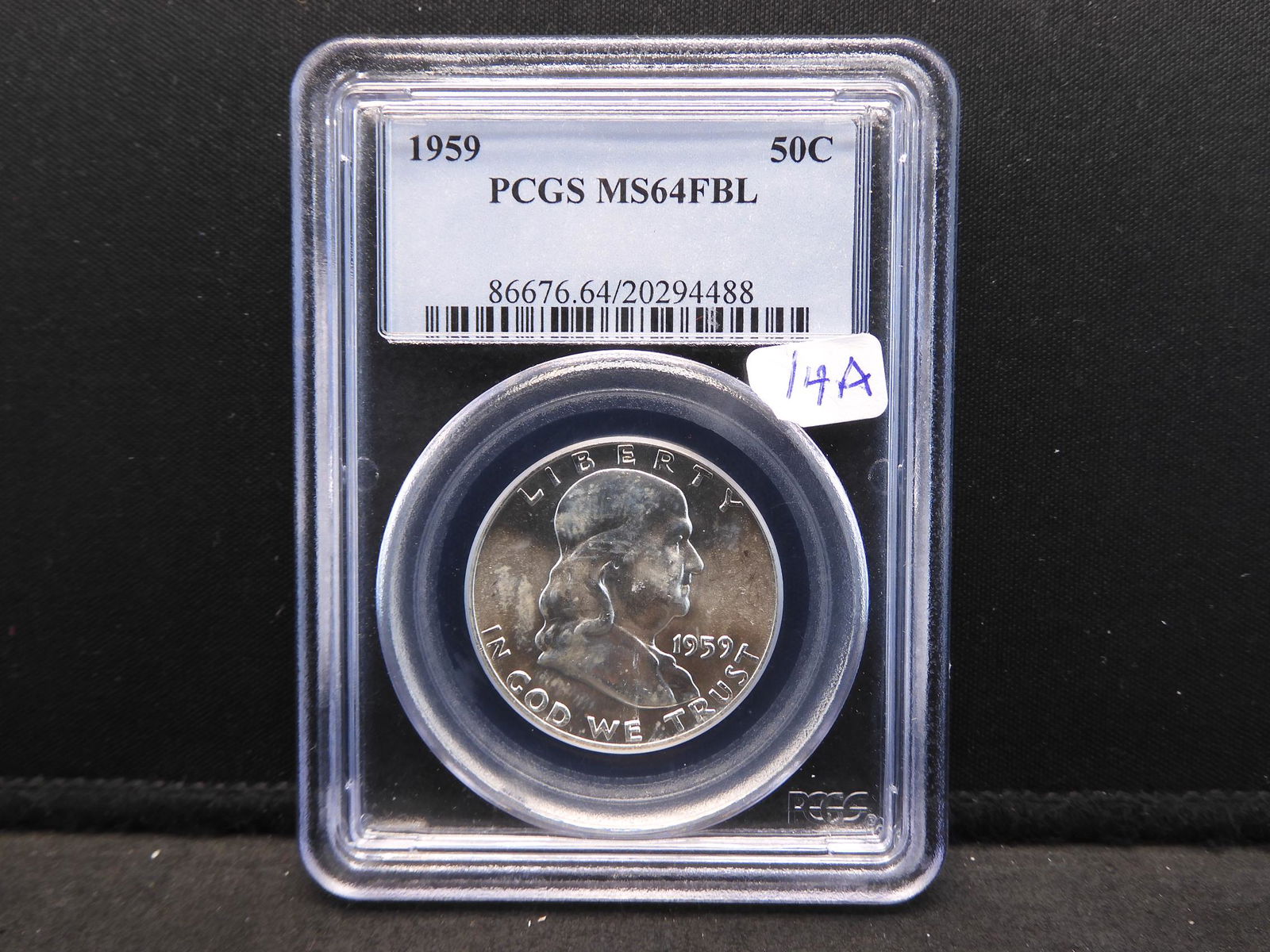 1959 Franklin Half.  Slabbed by PCGS (The Best (1 of 4)