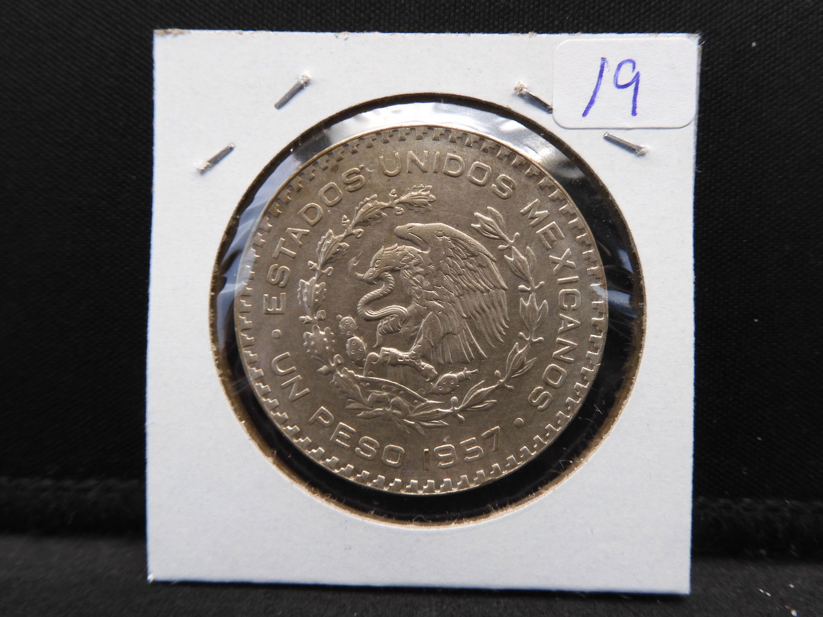 1957 Mexico Silver Peso.  First year issue. (1 of 3)