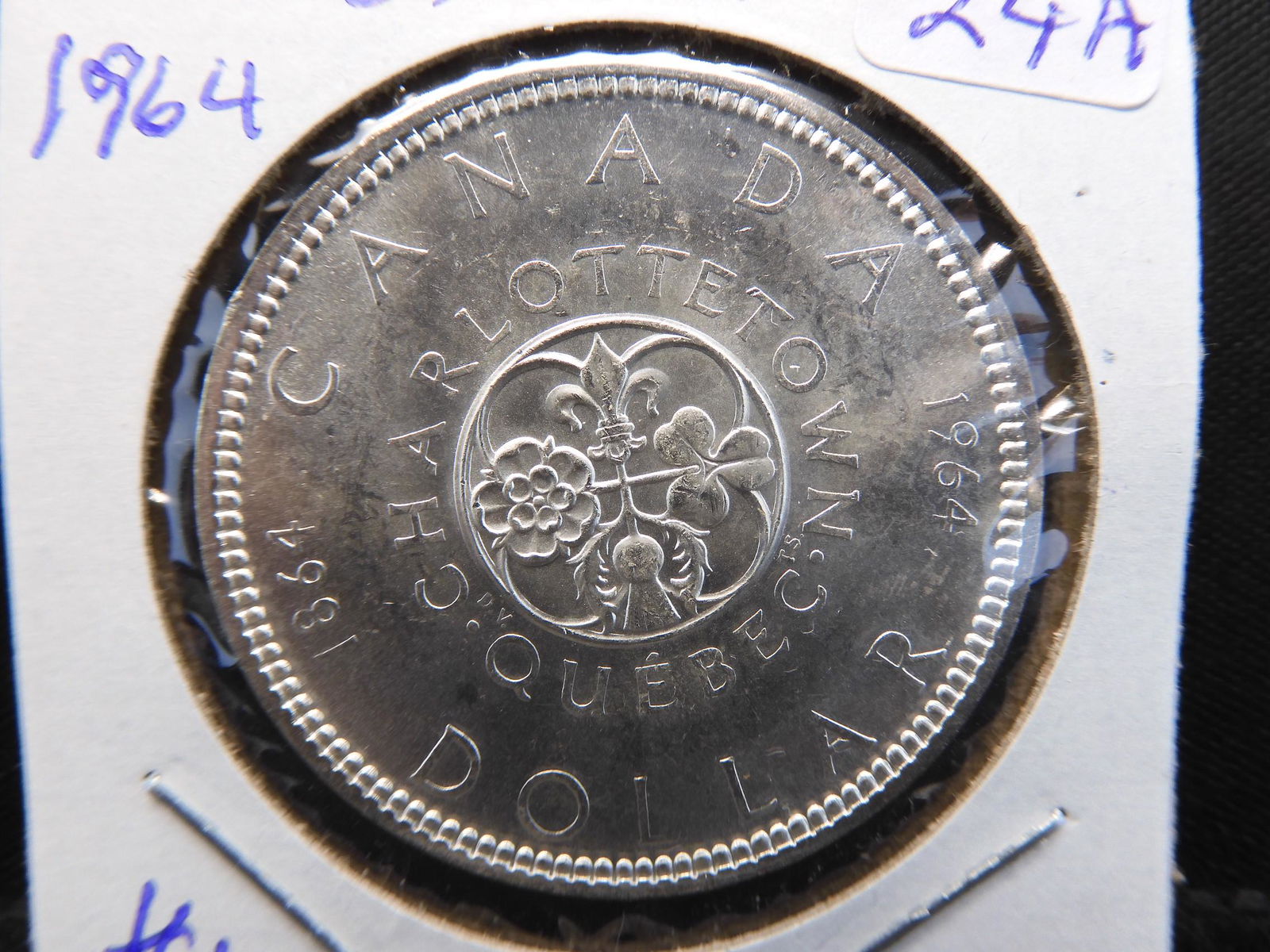 1964 Canada 80% Silver Dollar.  Uncirculated (1 of 3)
