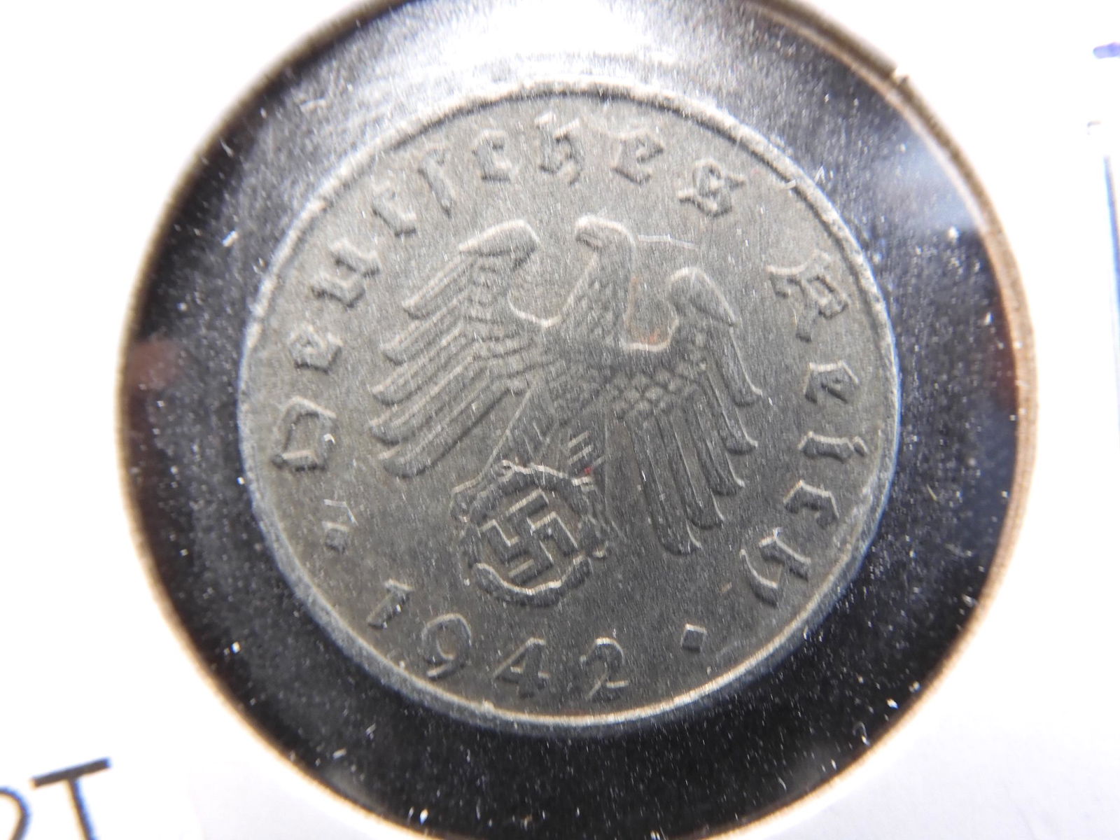 1942- G German 5 Pfennig w/ historical marking (1 of 3)