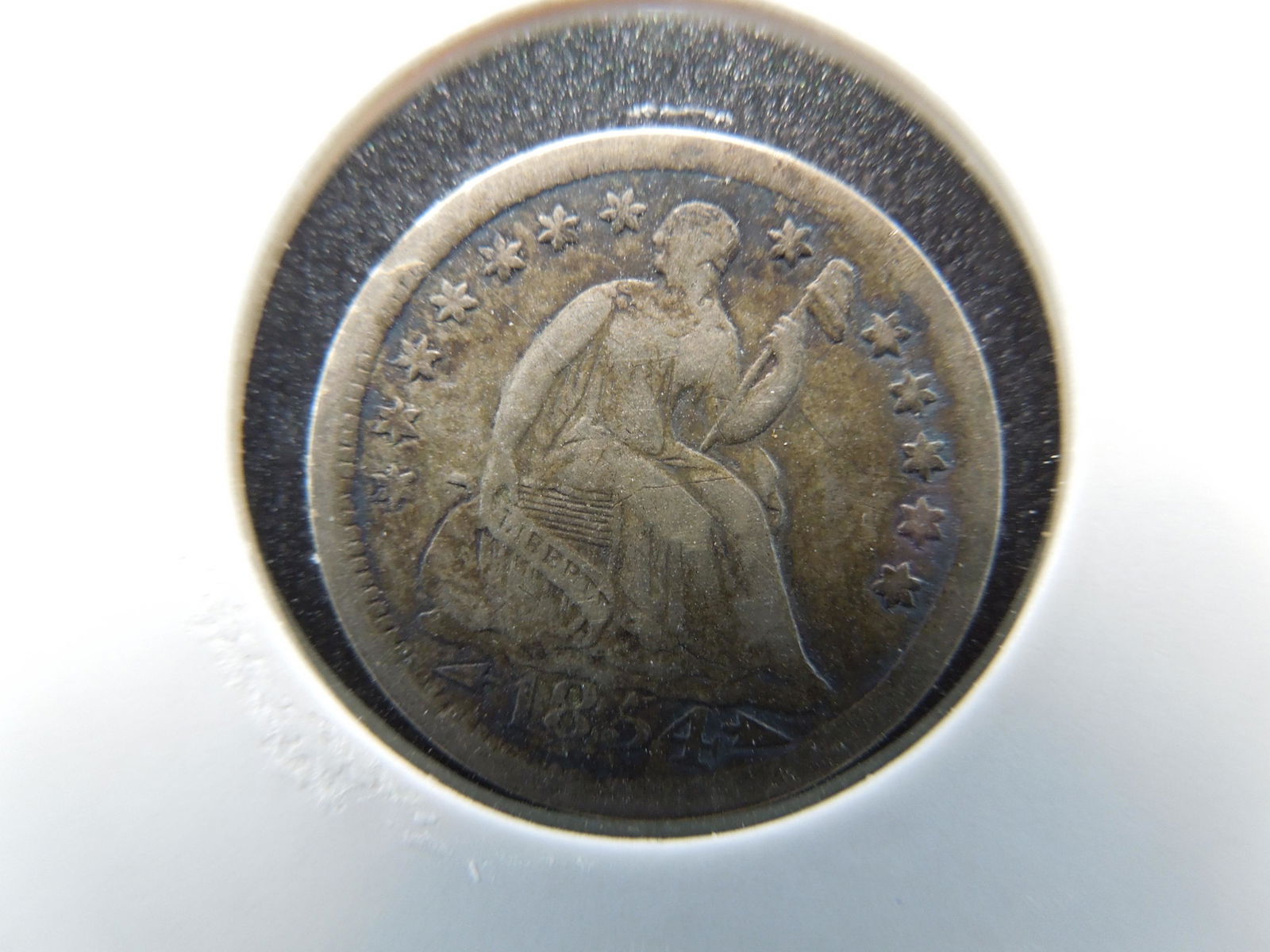1854 with Arrows Liberty Seated Half Dime (1 of 3)