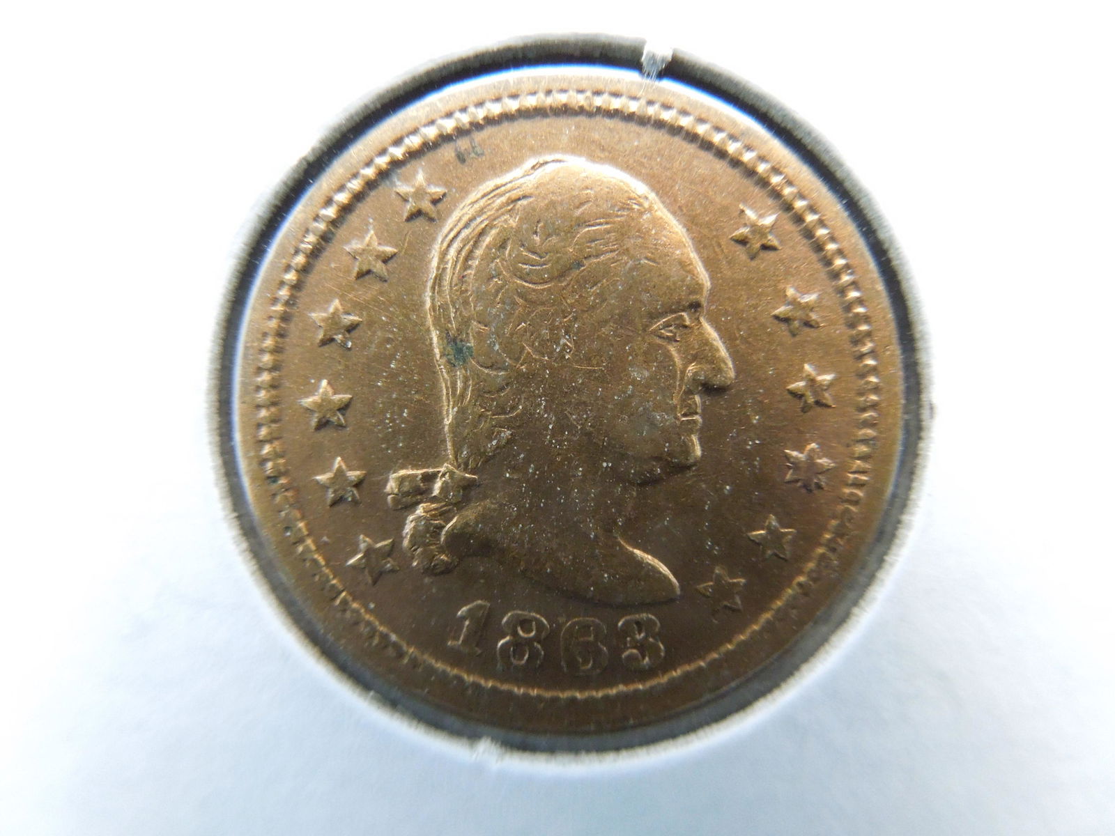 Civil War Token: 1863 Washington/Wilson's First Medal (1 of 3)