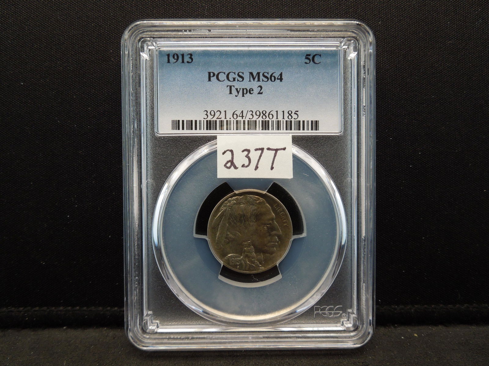 PCGS Graded MS64 1913 Type 2 Buffalo Nickel (1 of 4)