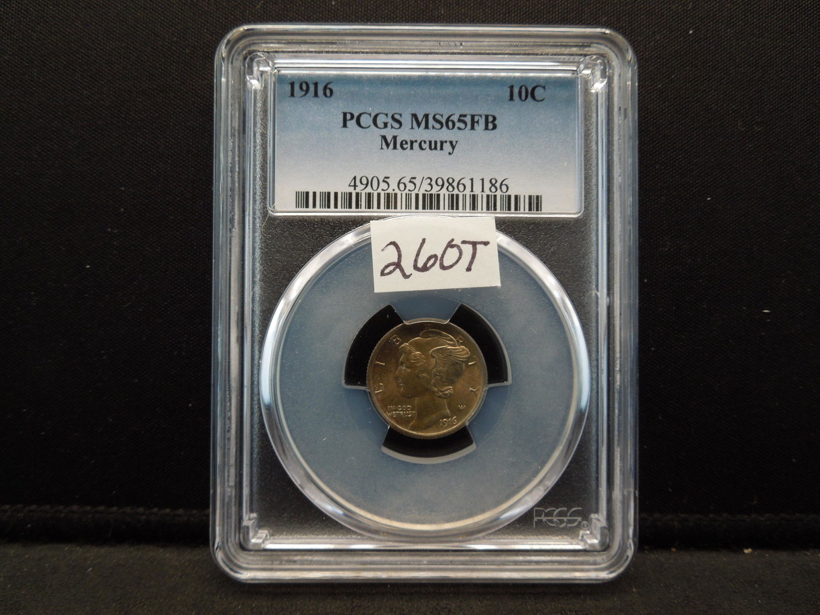 PCGS Graded MS65FB 1916 Mercury Dime (1 of 4)