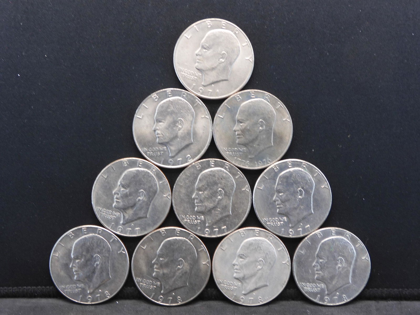 10pc Lot Mixed Ike Dollars Various Dates & Grades (1 of 2)