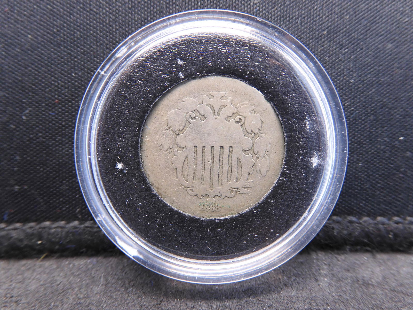 1868 US Shield Nickel in Airtite (1 of 2)