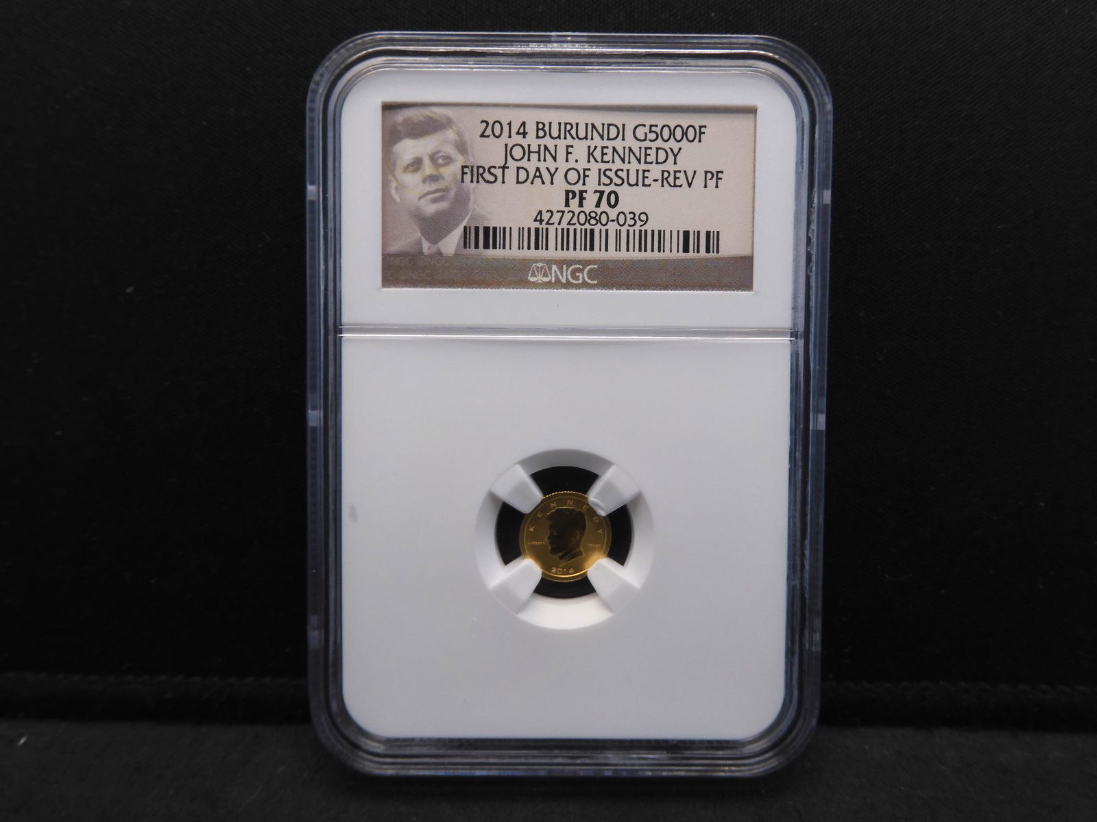 2014 Burundi G5000F JFK Reverse Proof NGC PF70 GOLD (1 of 6)