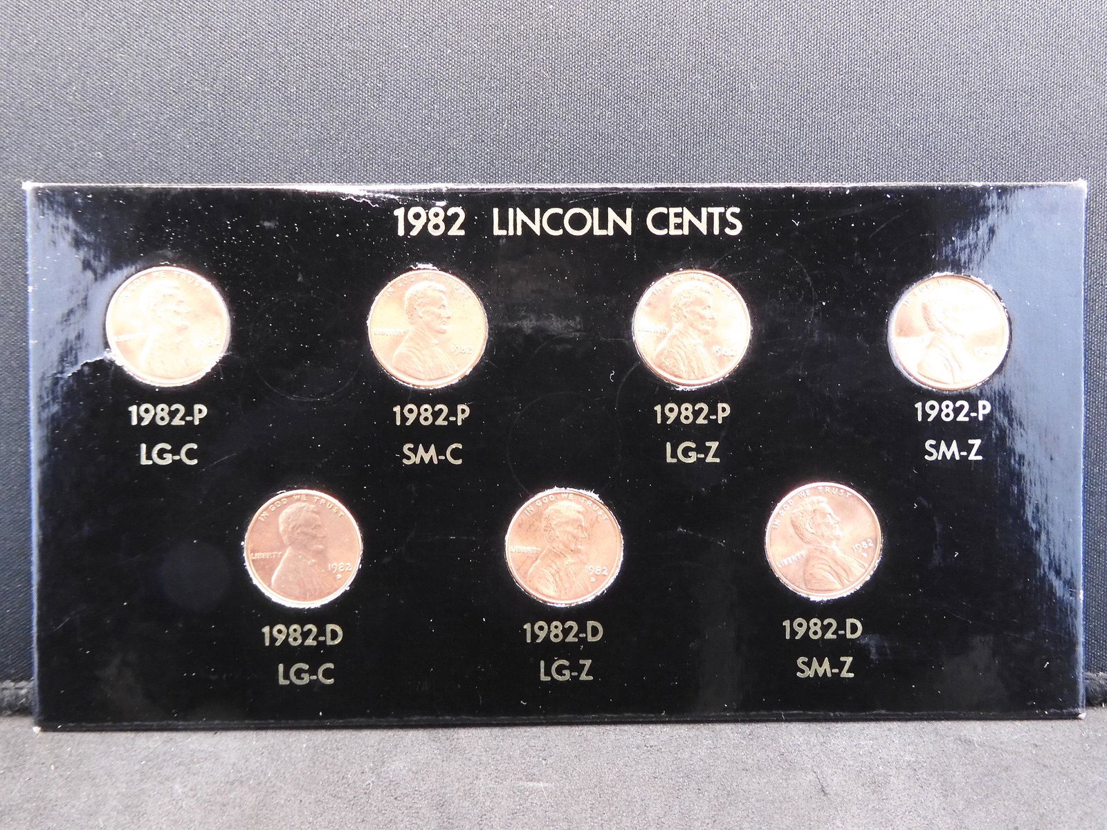 7pc Set 1982 Lincoln Penny Varieties (1 of 6)
