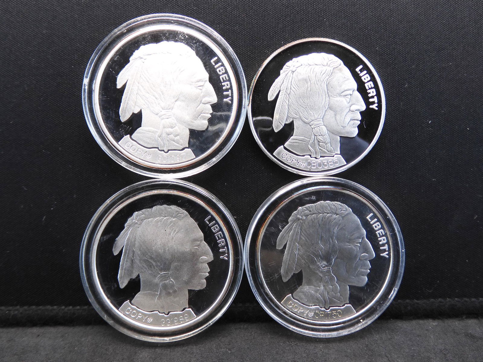 (4)pc Set Silver Clad Buffalo Tribute Coins (1 of 2)