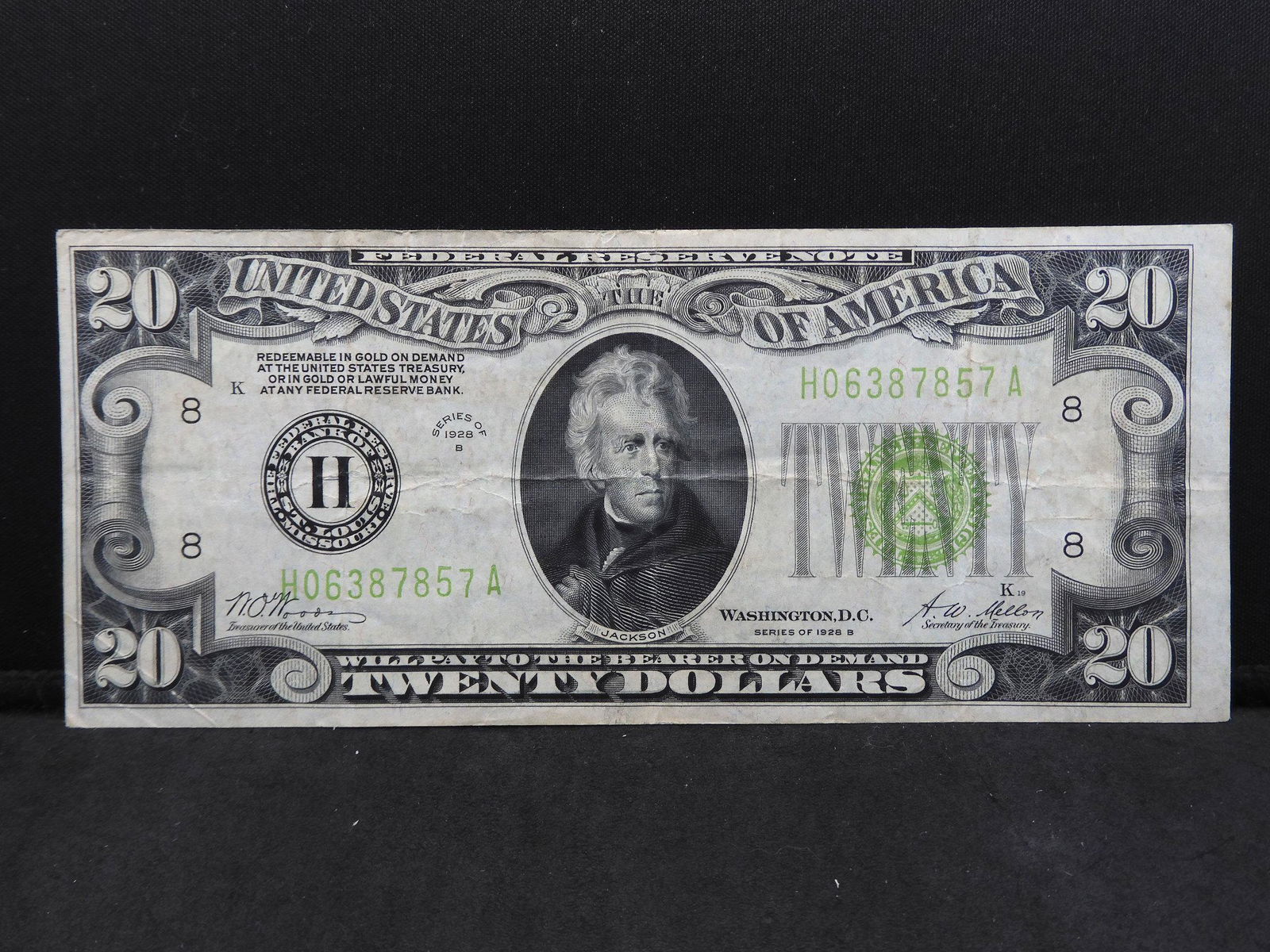 Series 1928-B $20.00 Federal Reserve Note Nice Shaped (1 of 3)