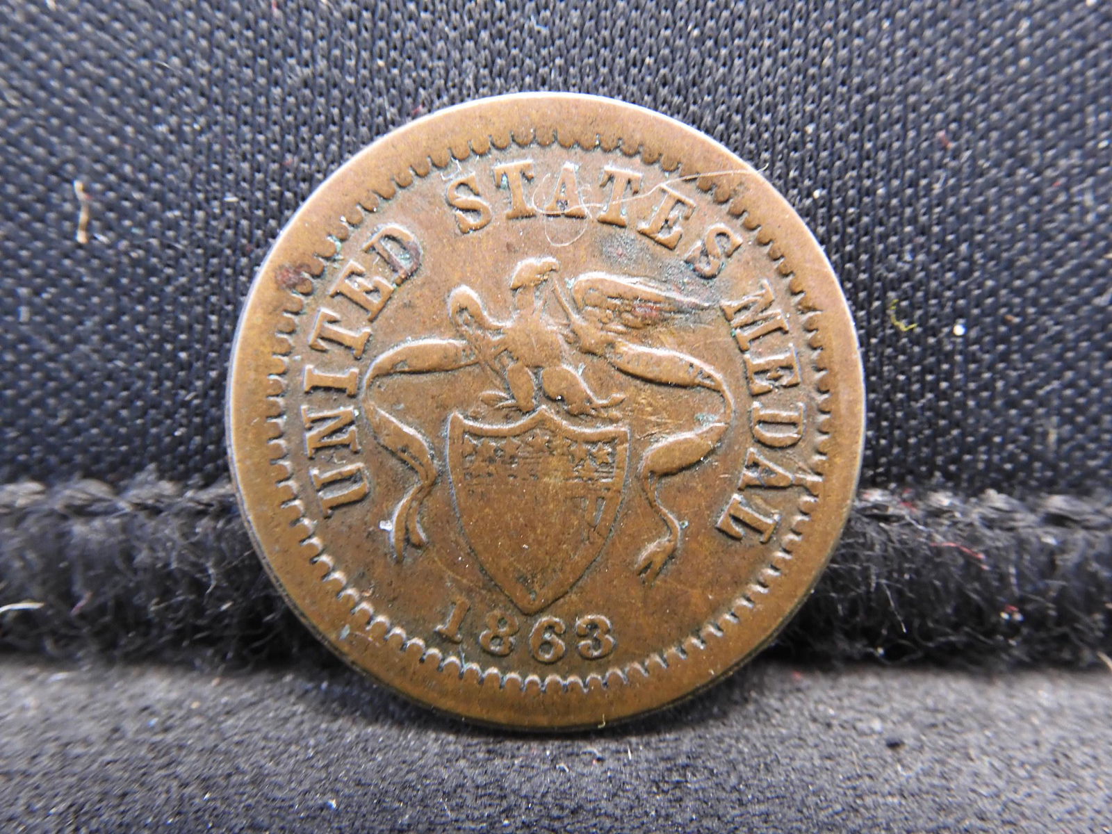 1863 United States Civil War Token Nice Color (1 of 2)