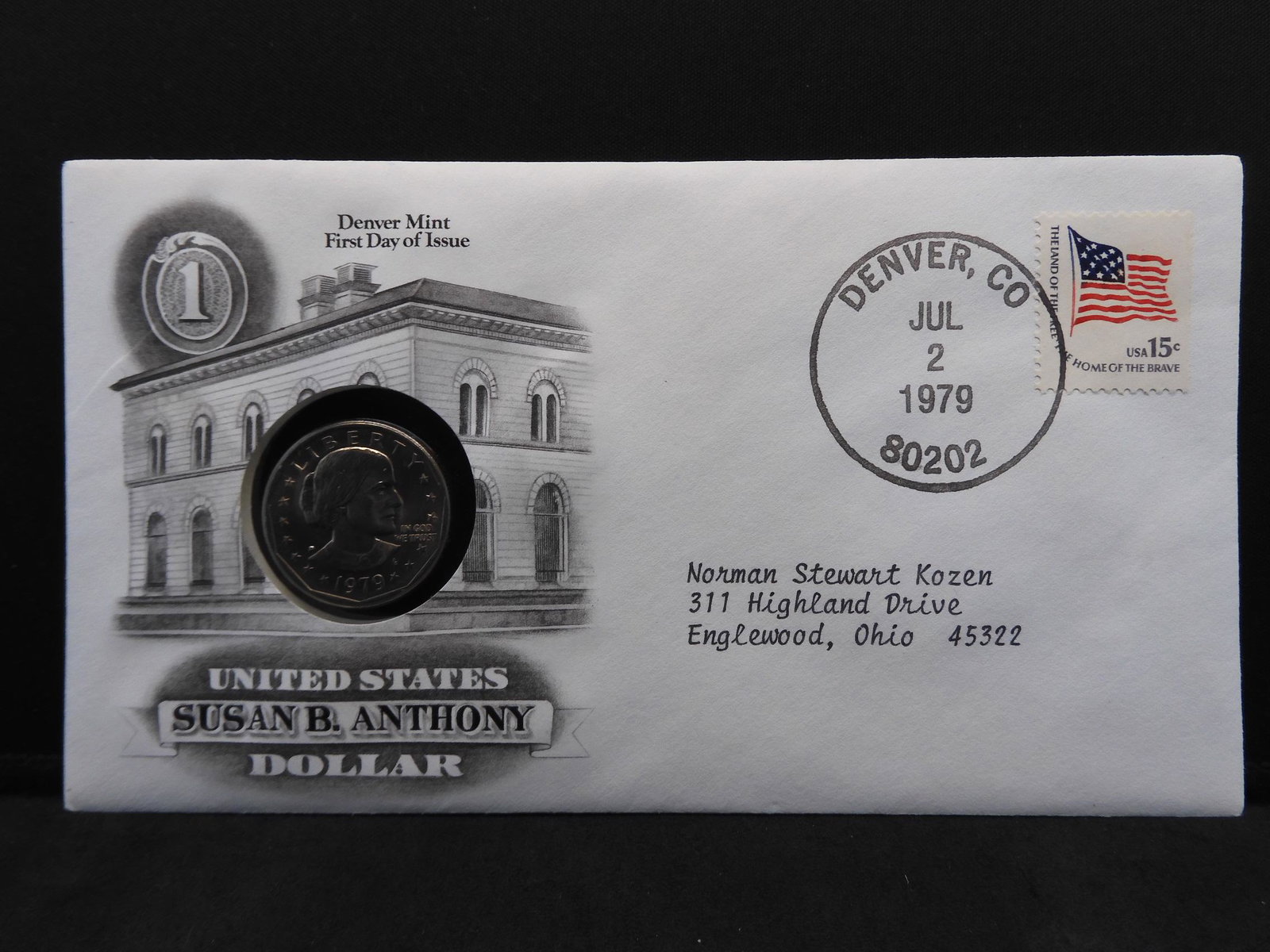 1979 Susan B Anthony Dollar First Day of Issue: 1979 Susan B Anthony Dollar First Day of Issue