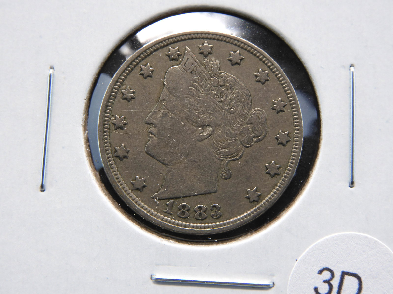 1883 N/C Liberty "V" Nickel. XF.: 1883 N/C Liberty "V" Nickel. XF.