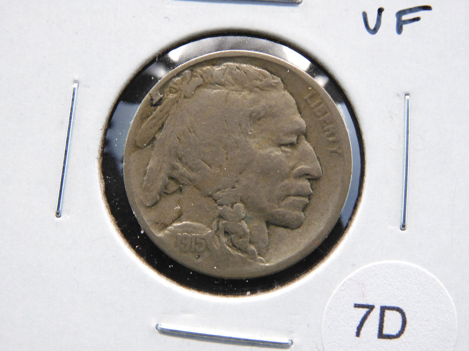 1915-D Buffalo 5c.  VF. (1 of 3)