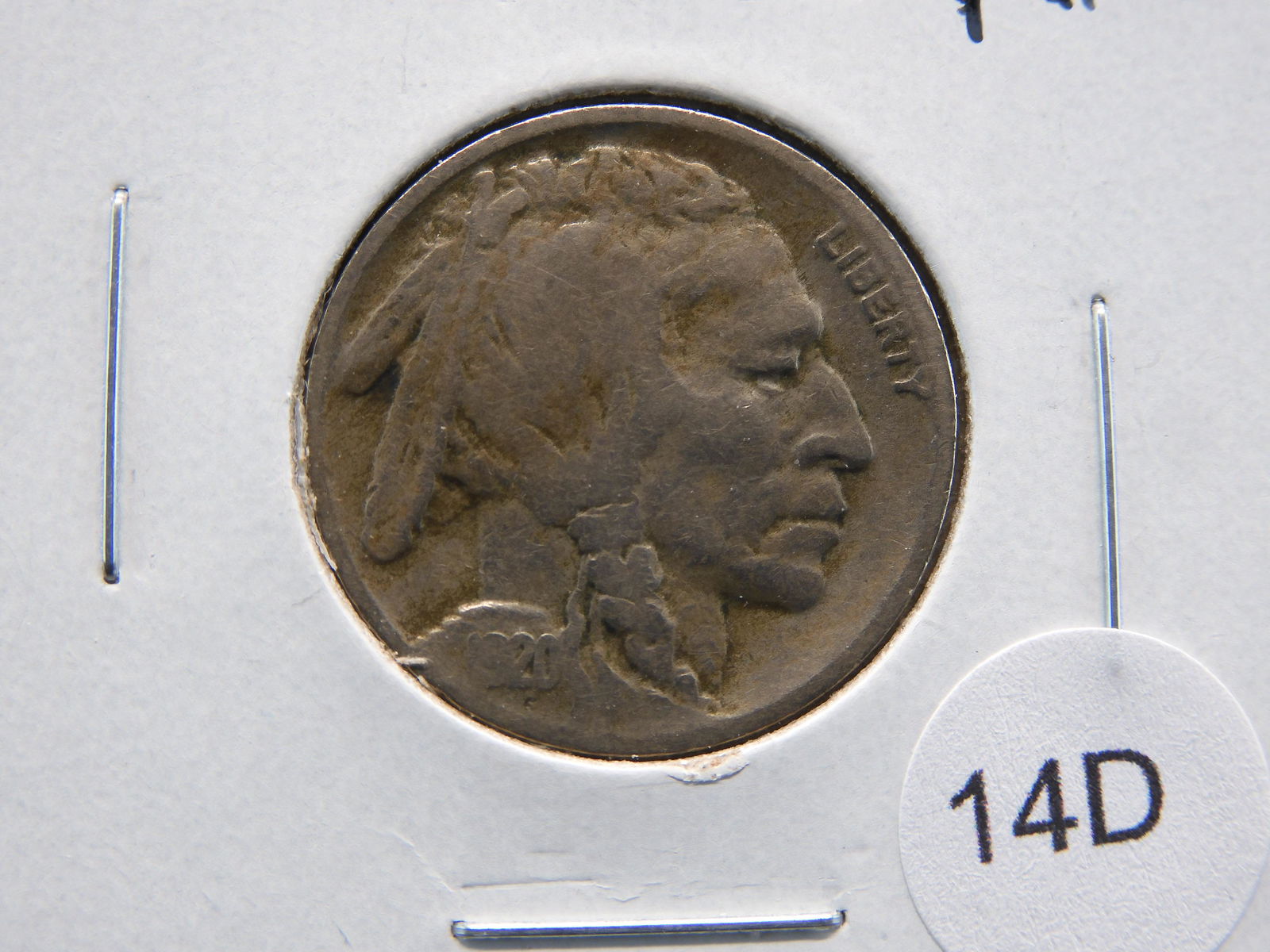 1920-D Buffalo 5c.  Fine. (1 of 3)