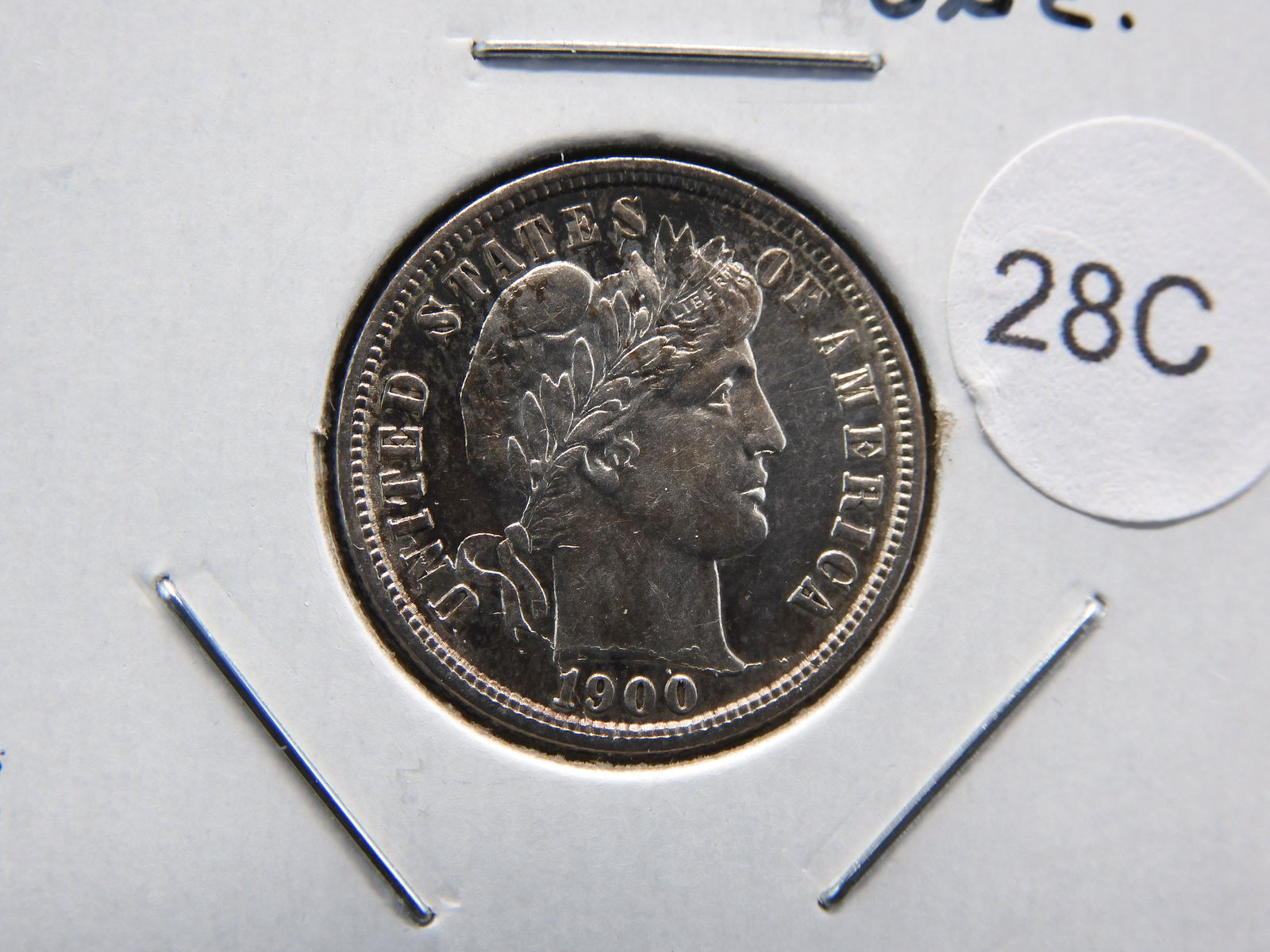 1900-S Barber 10c.  UNC.  Very Scarce. (1 of 3)