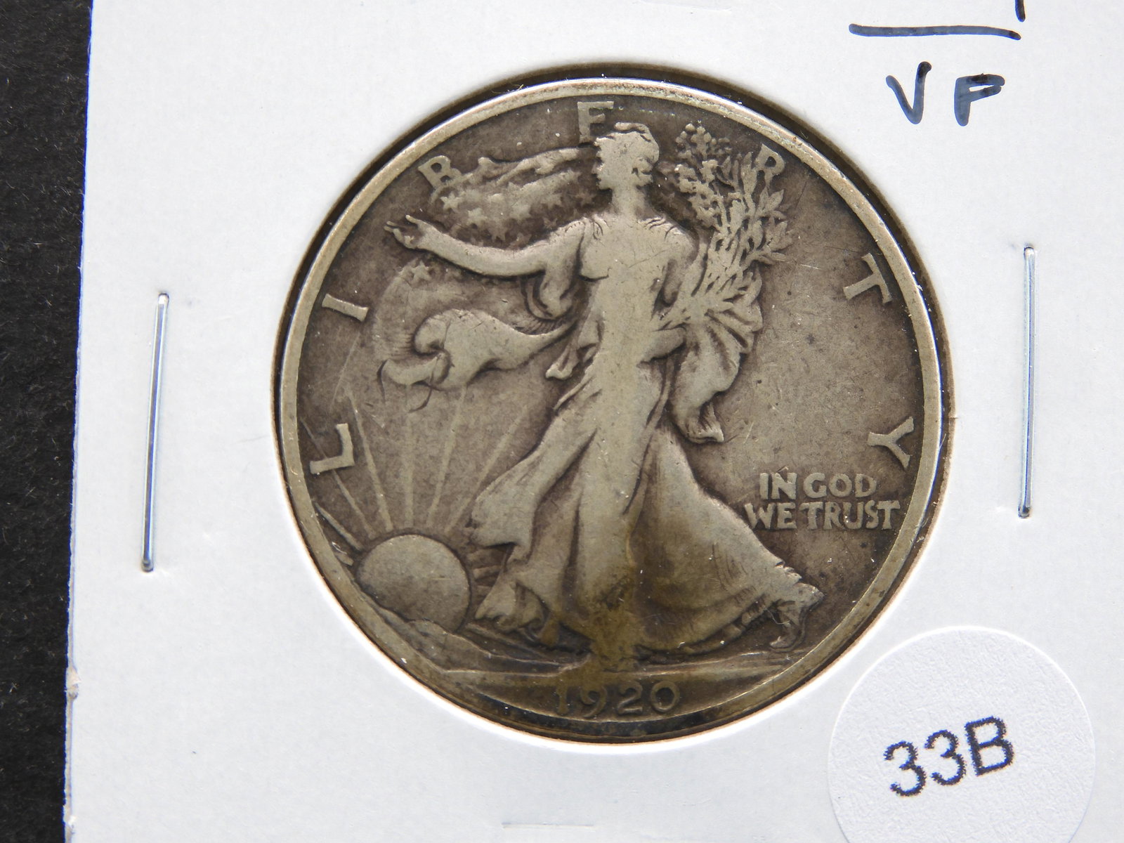 1920-S Walking Liberty 50c.  VF. (1 of 3)