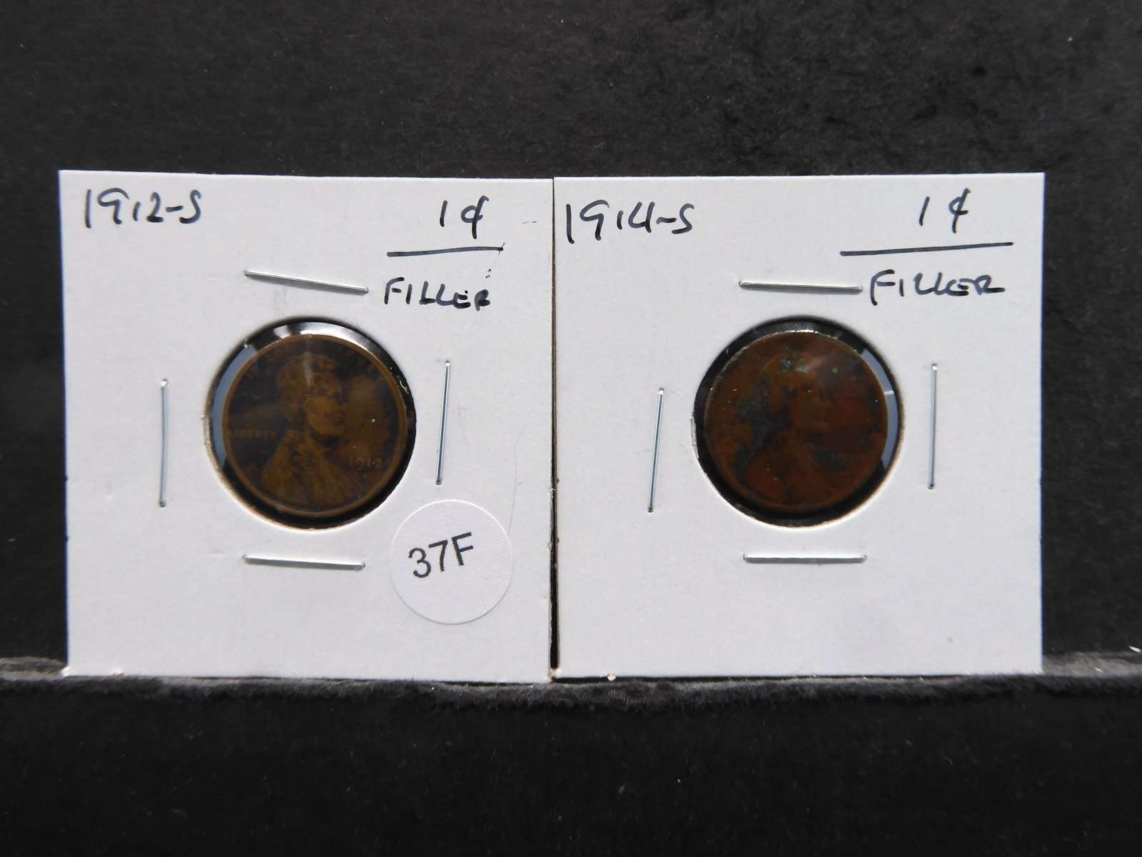 2 Semi-Key Lincoln 1c.  1912-S and 1914-S. (1 of 6)