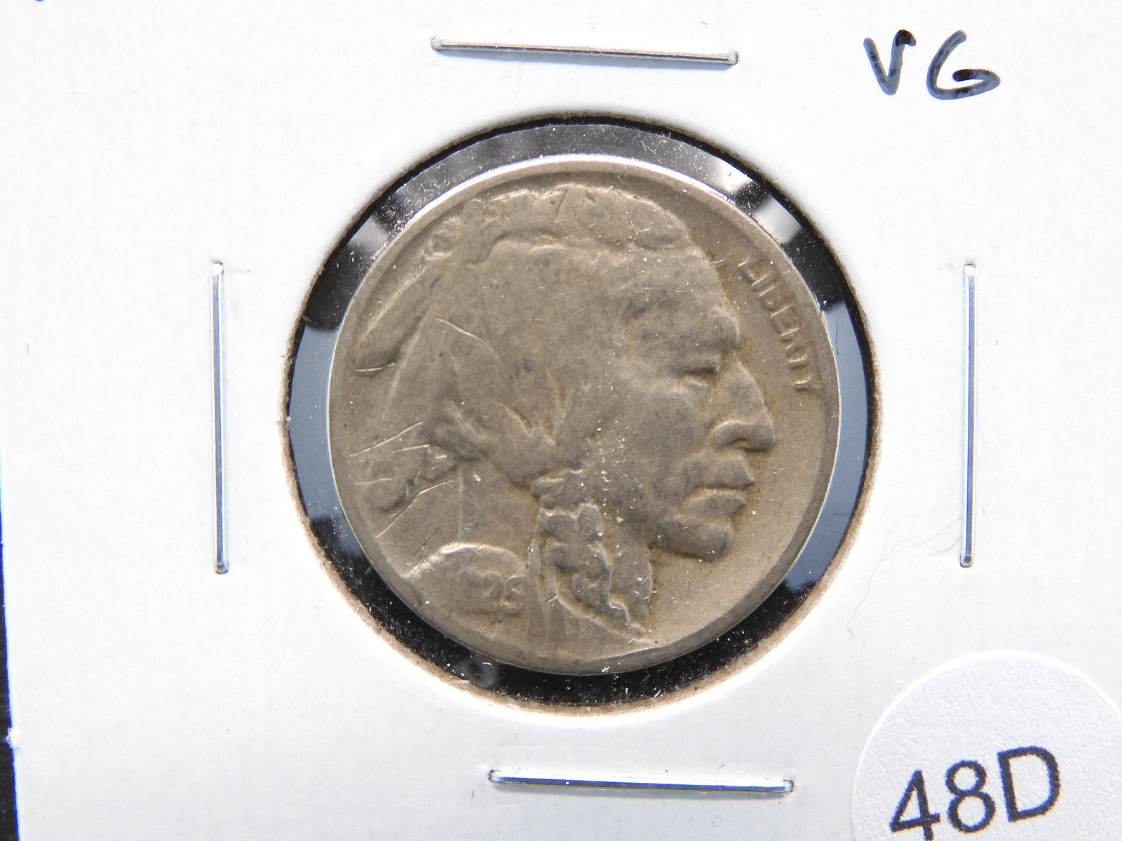 1925-D Buffalo 5c.  VG. (1 of 3)